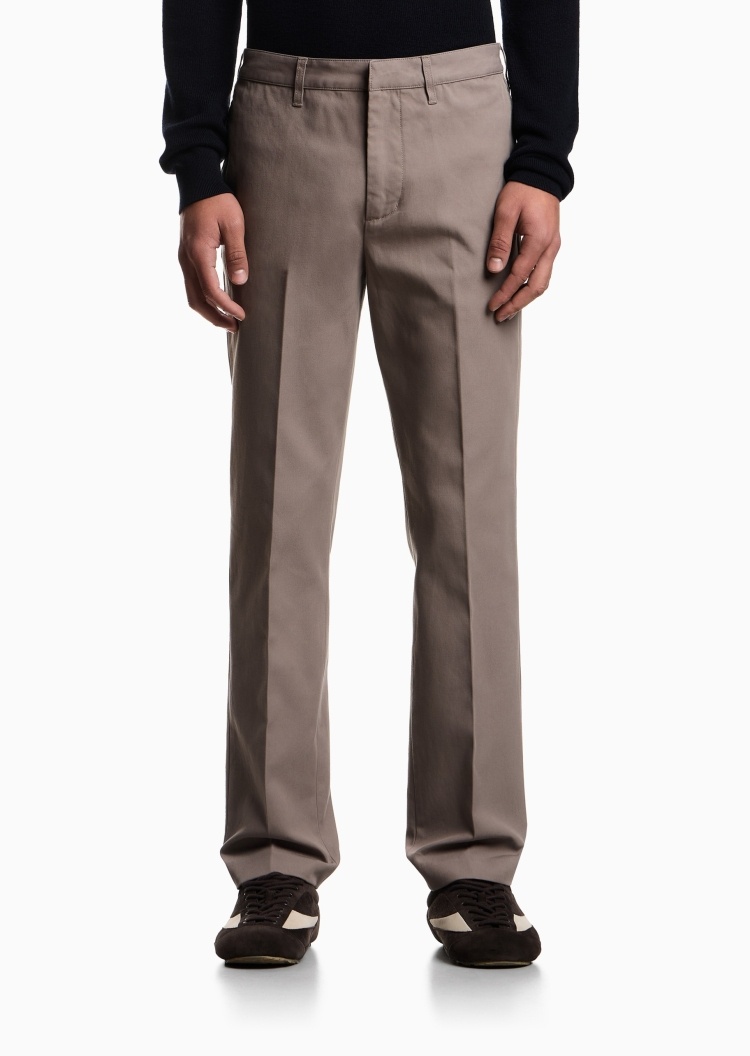 Emporio Armani 男士直筒商务cleanfit纯棉休闲裤