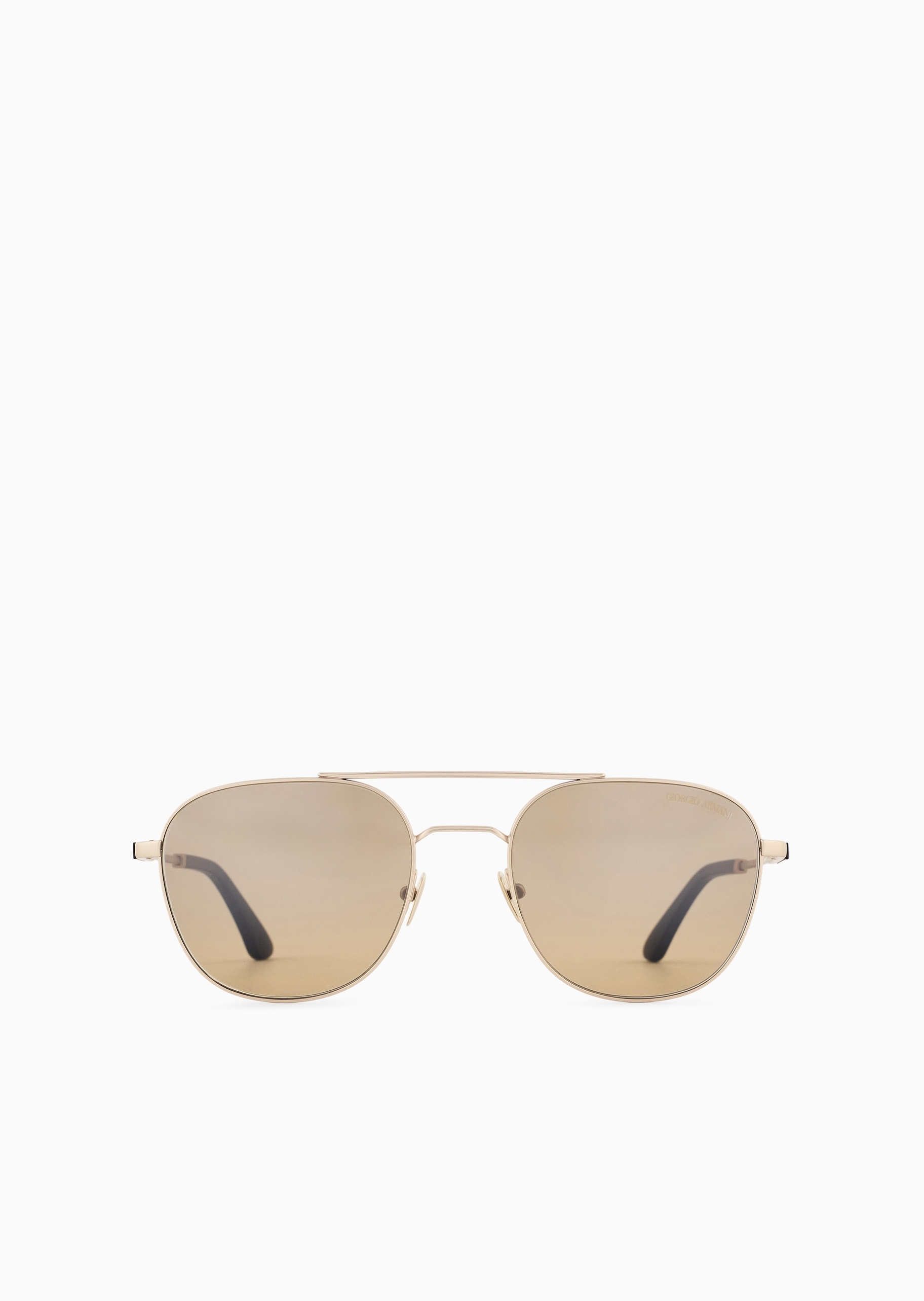 Giorgio Armani 男士方形双杠金属细框潮流太阳眼镜
