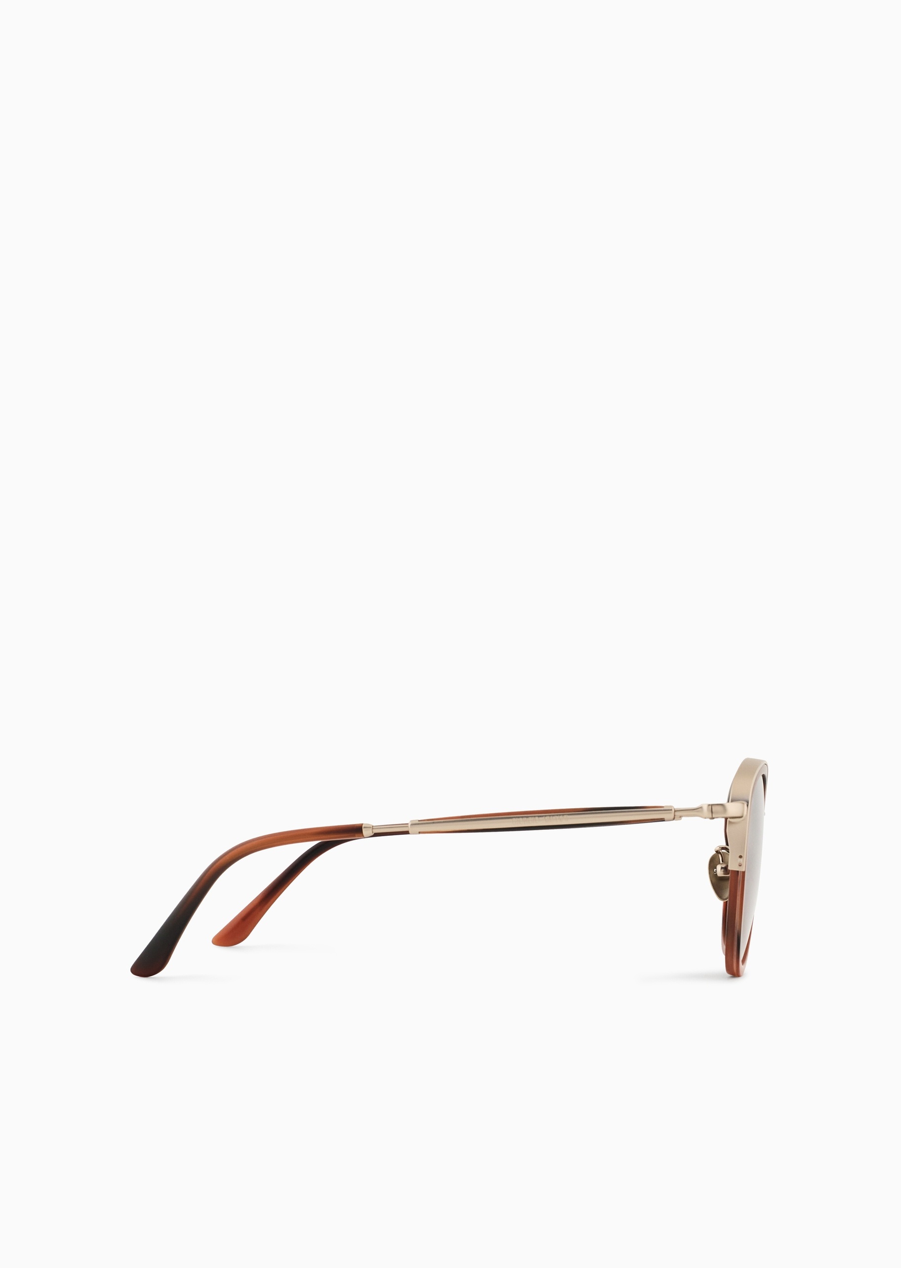 Giorgio Armani 男士圆形拼接镜腿复古潮流太阳眼镜