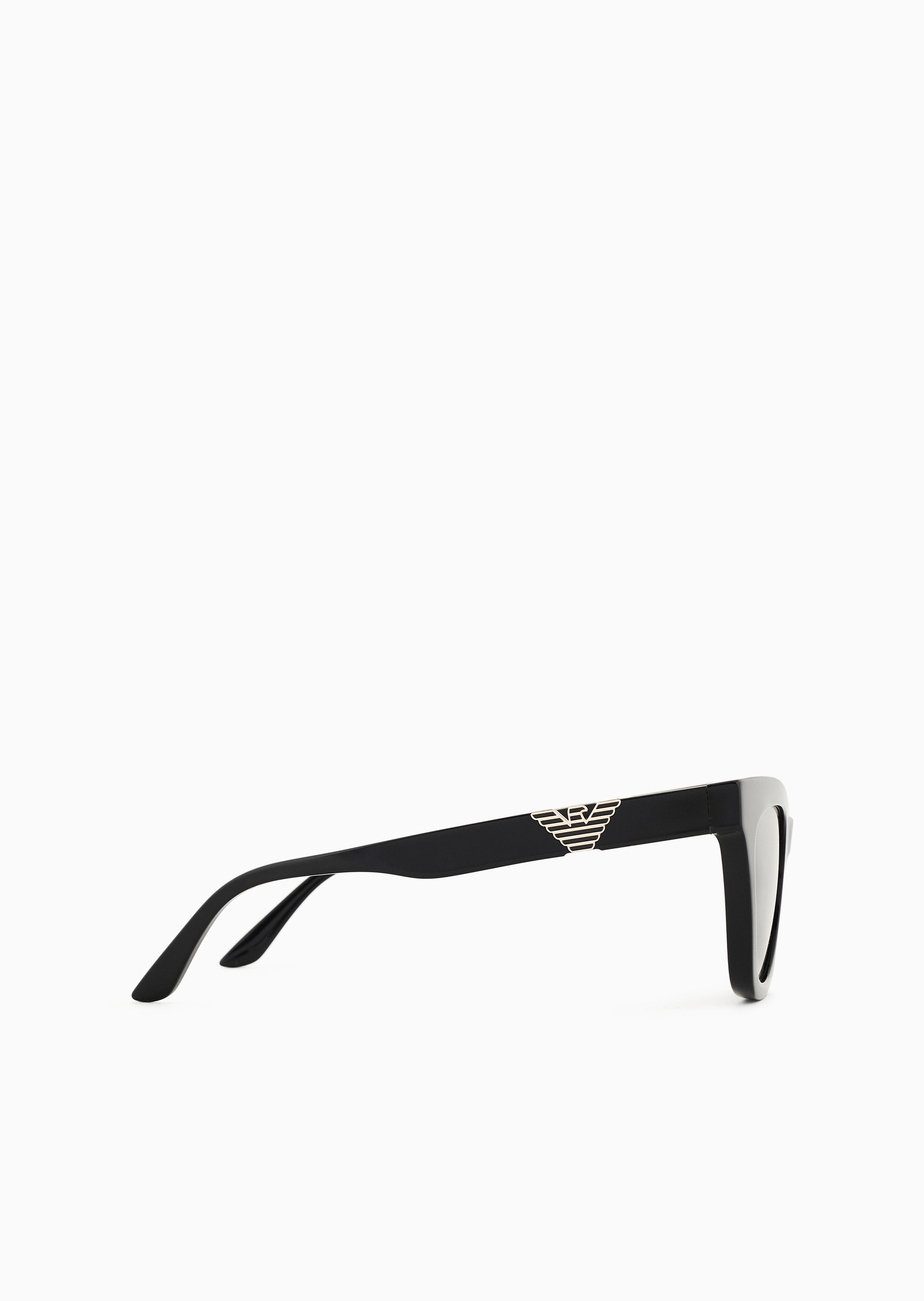 Emporio Armani 女士猫眼形粗框撞色鹰标复古太阳眼镜