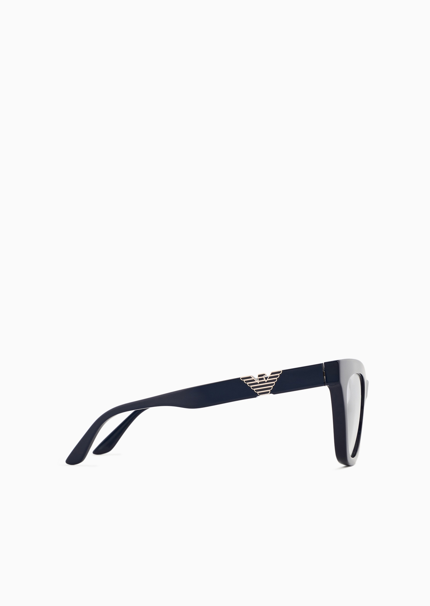 Emporio Armani 女士猫眼形粗框撞色鹰标复古太阳眼镜
