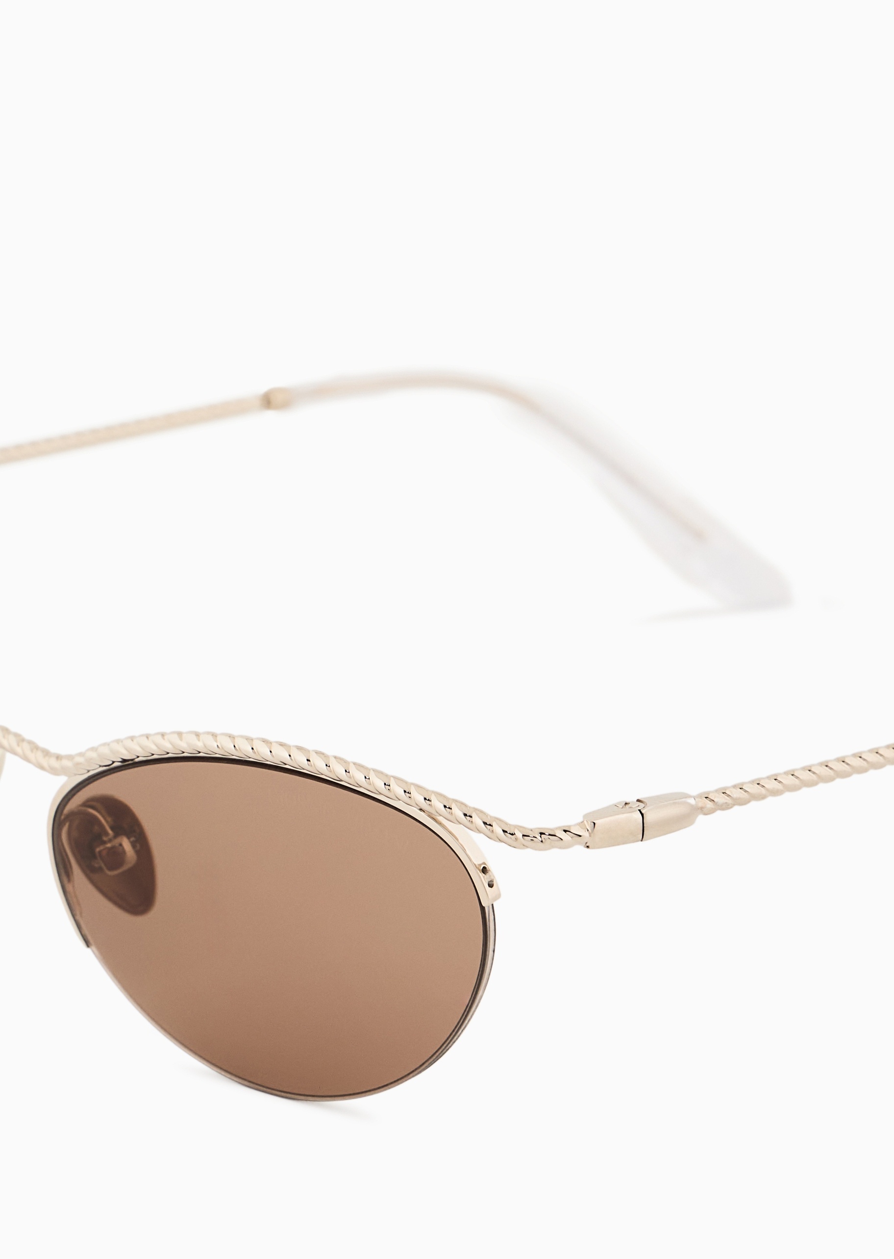 Giorgio Armani 女士蝴蝶形编织纹理时尚太阳眼镜