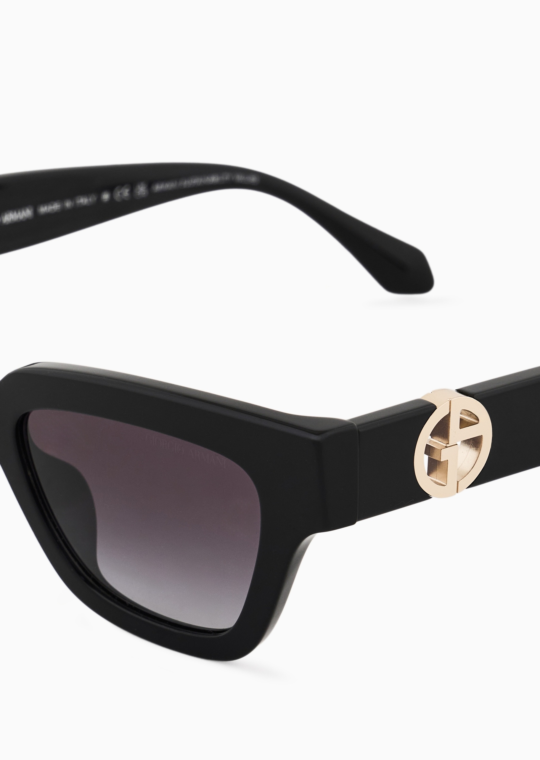 Giorgio Armani 女士猫眼形粗框镂空镜腿渐变镜片太阳眼镜