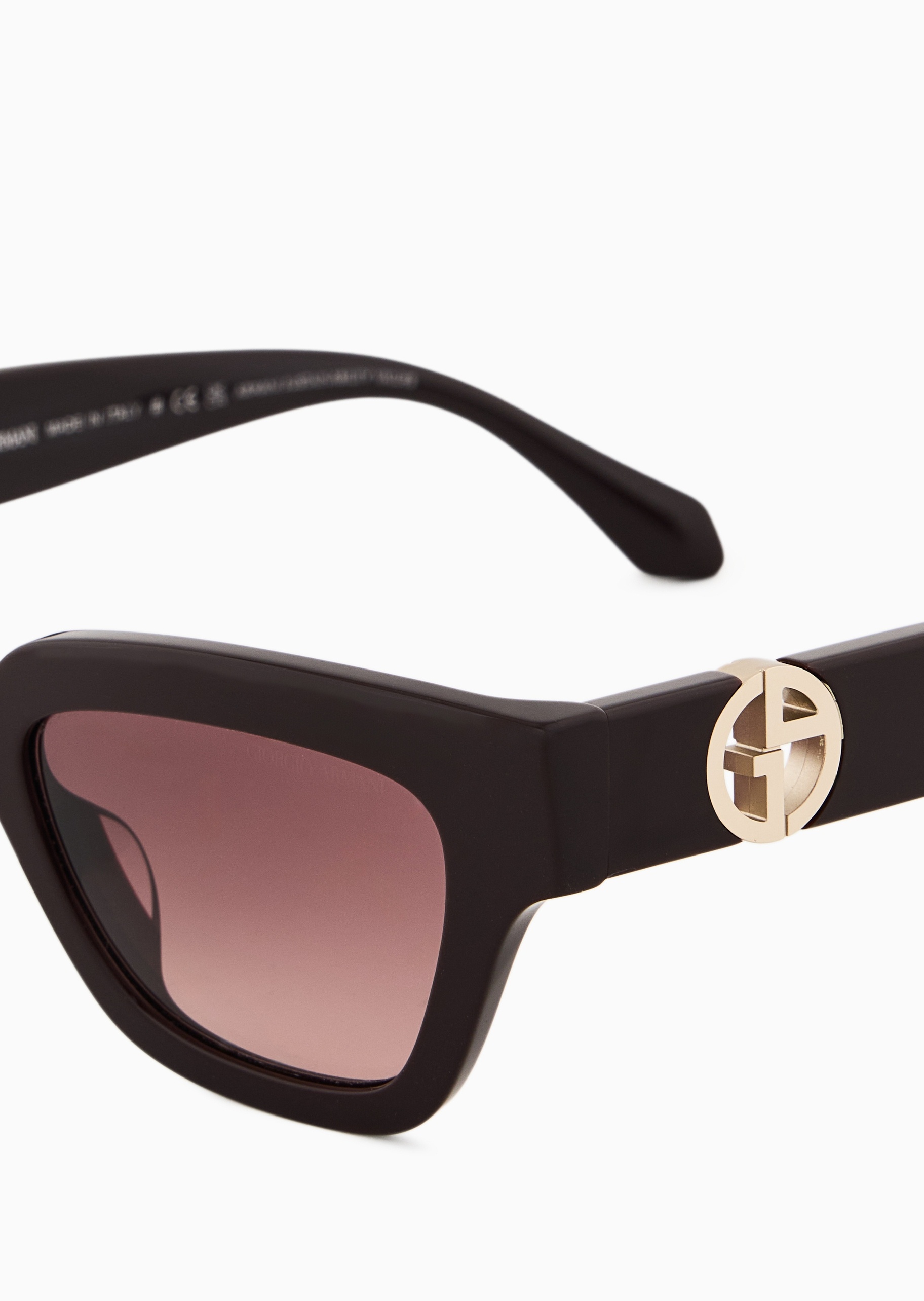 Giorgio Armani 女士猫眼形粗框镂空镜腿渐变镜片太阳眼镜