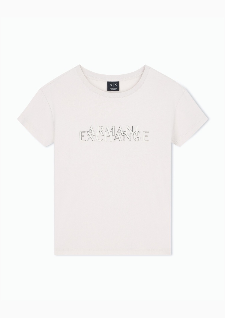 ARMANI EXCHANGE 女士纯棉宽松短袖圆领休闲时尚T恤