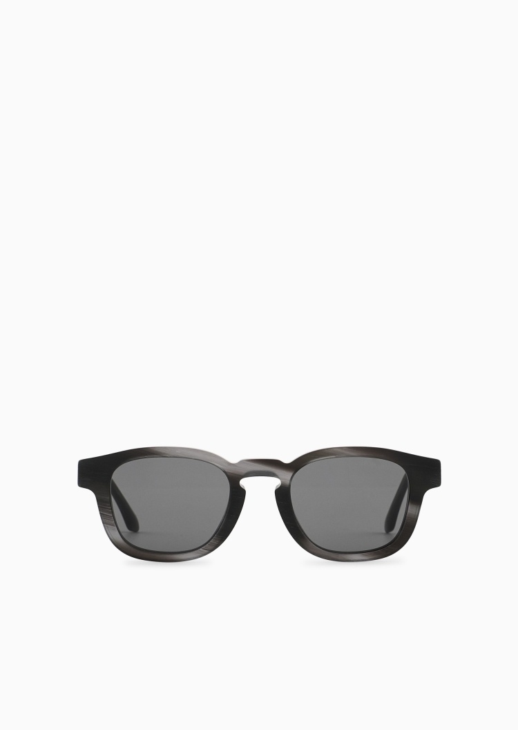 Giorgio Armani 男女同款枕形粗框复古优雅太阳眼镜