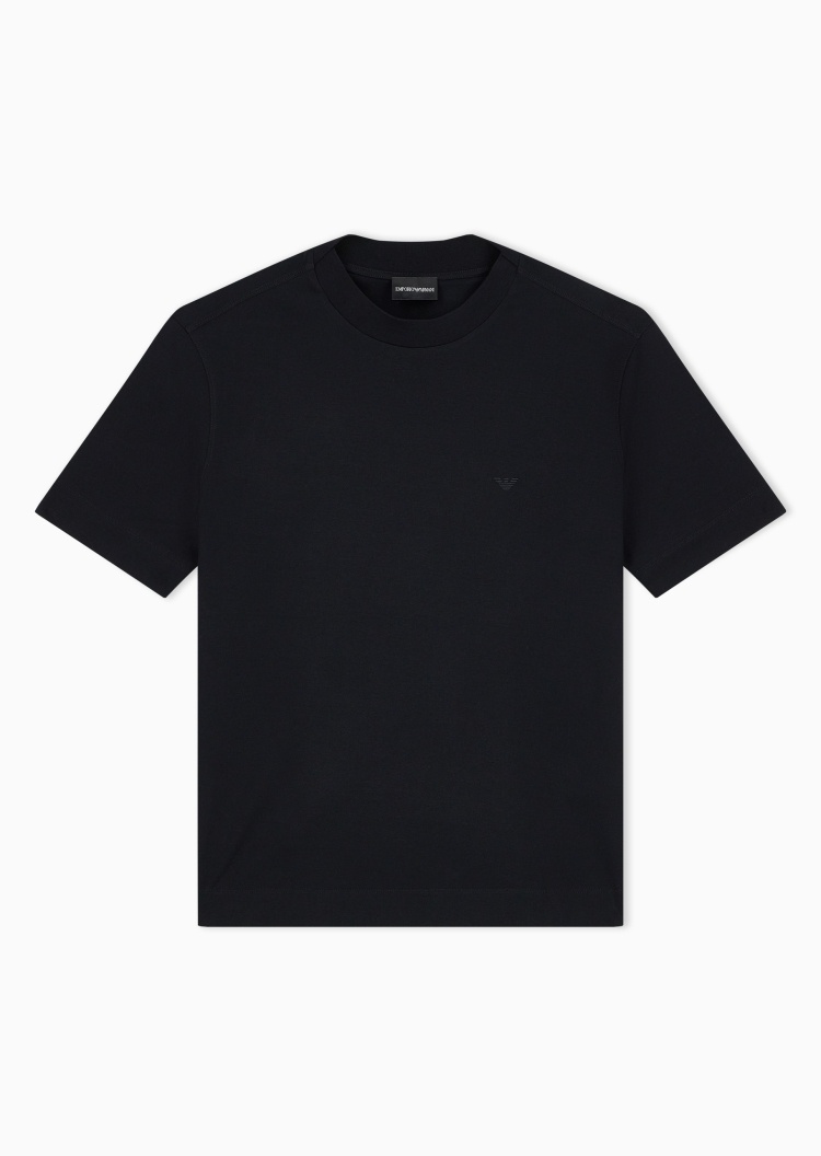 Emporio Armani 男士纯棉合身短袖圆领鹰标刺绣T恤