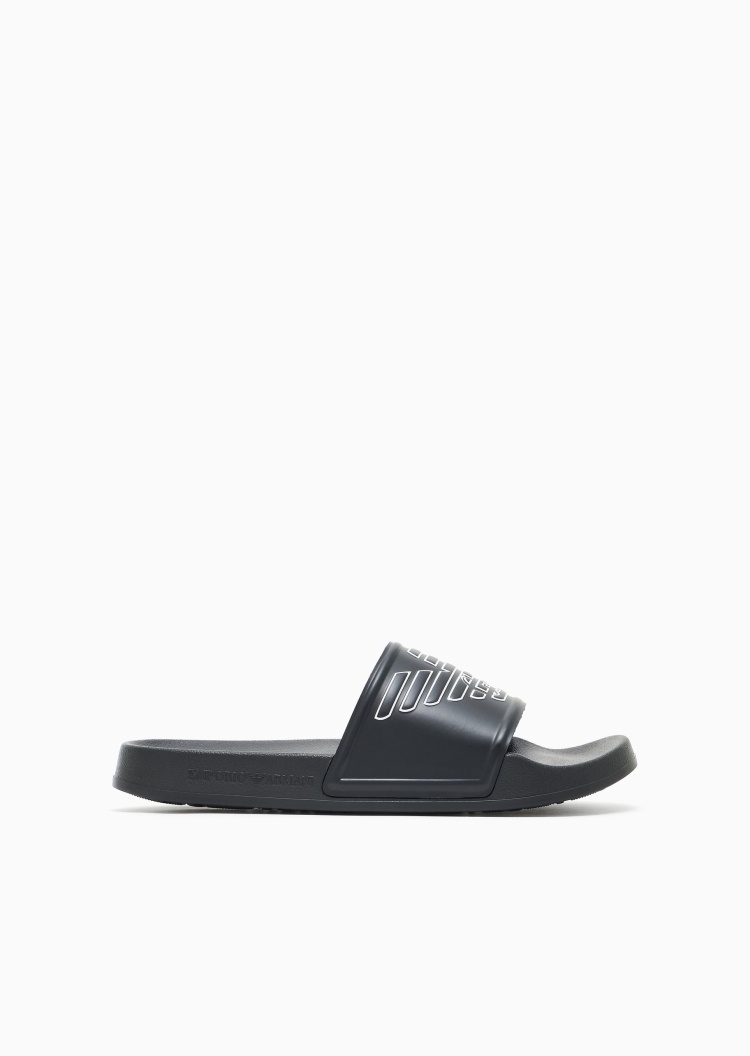 Emporio Armani 男女同款一脚蹬大鹰标休闲沙滩鞋