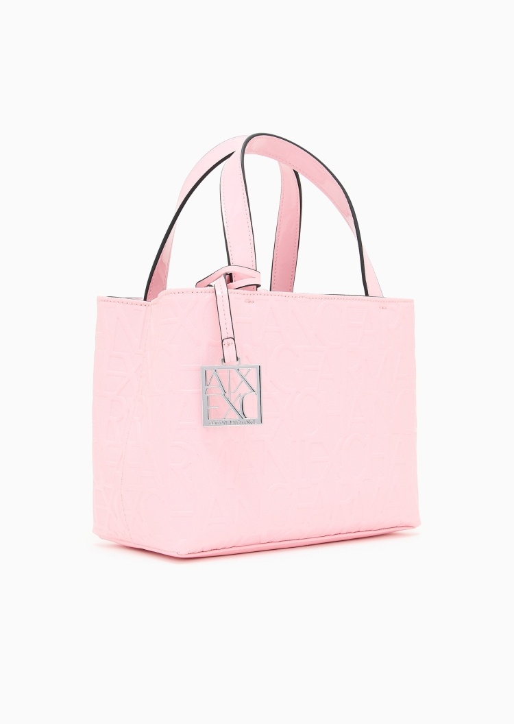 ARMANI EXCHANGE 女士拉链内袋可调节通体压花手提斜挎托特包