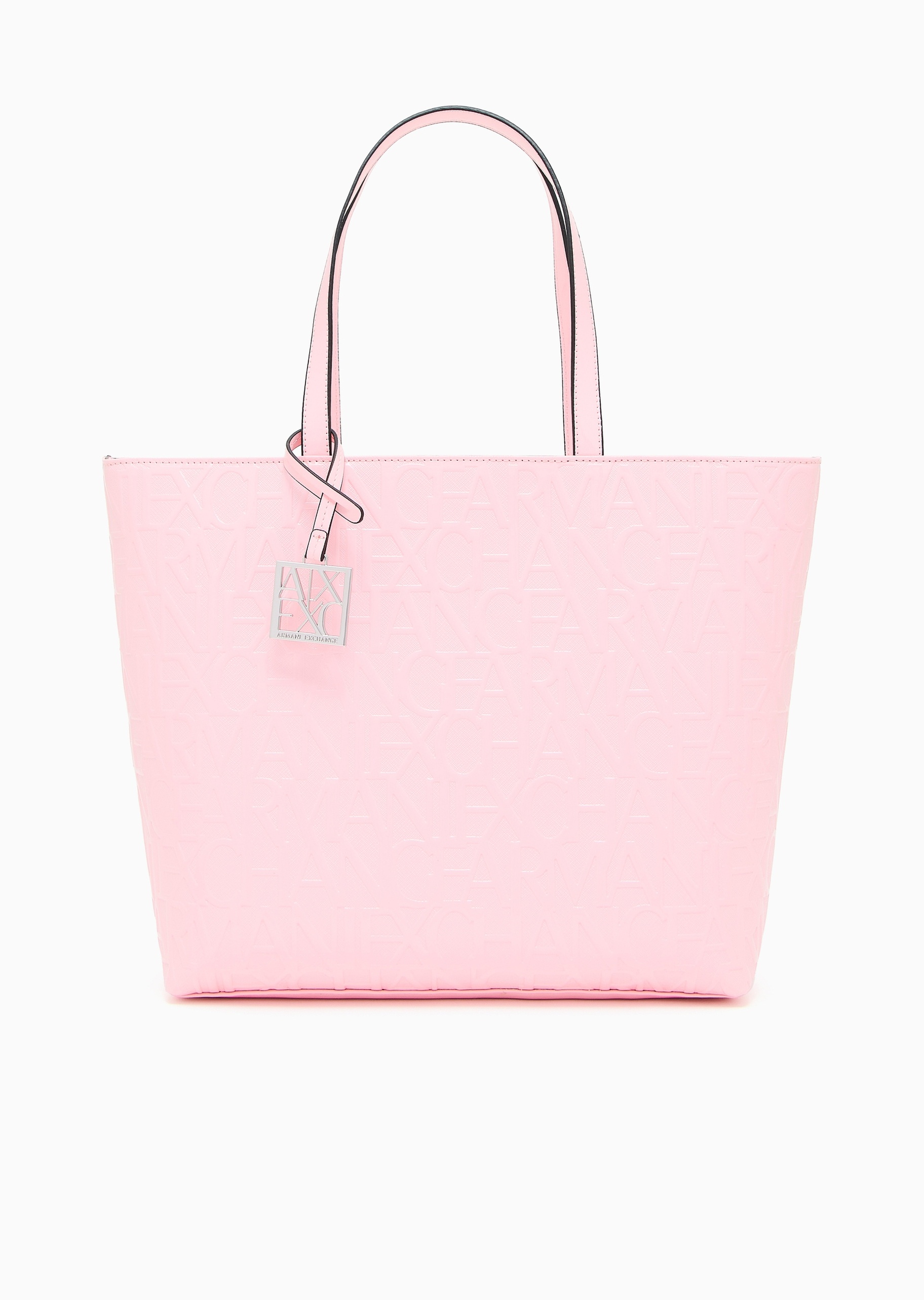 ARMANI EXCHANGE 女士拉链字母压花手提单肩托特包