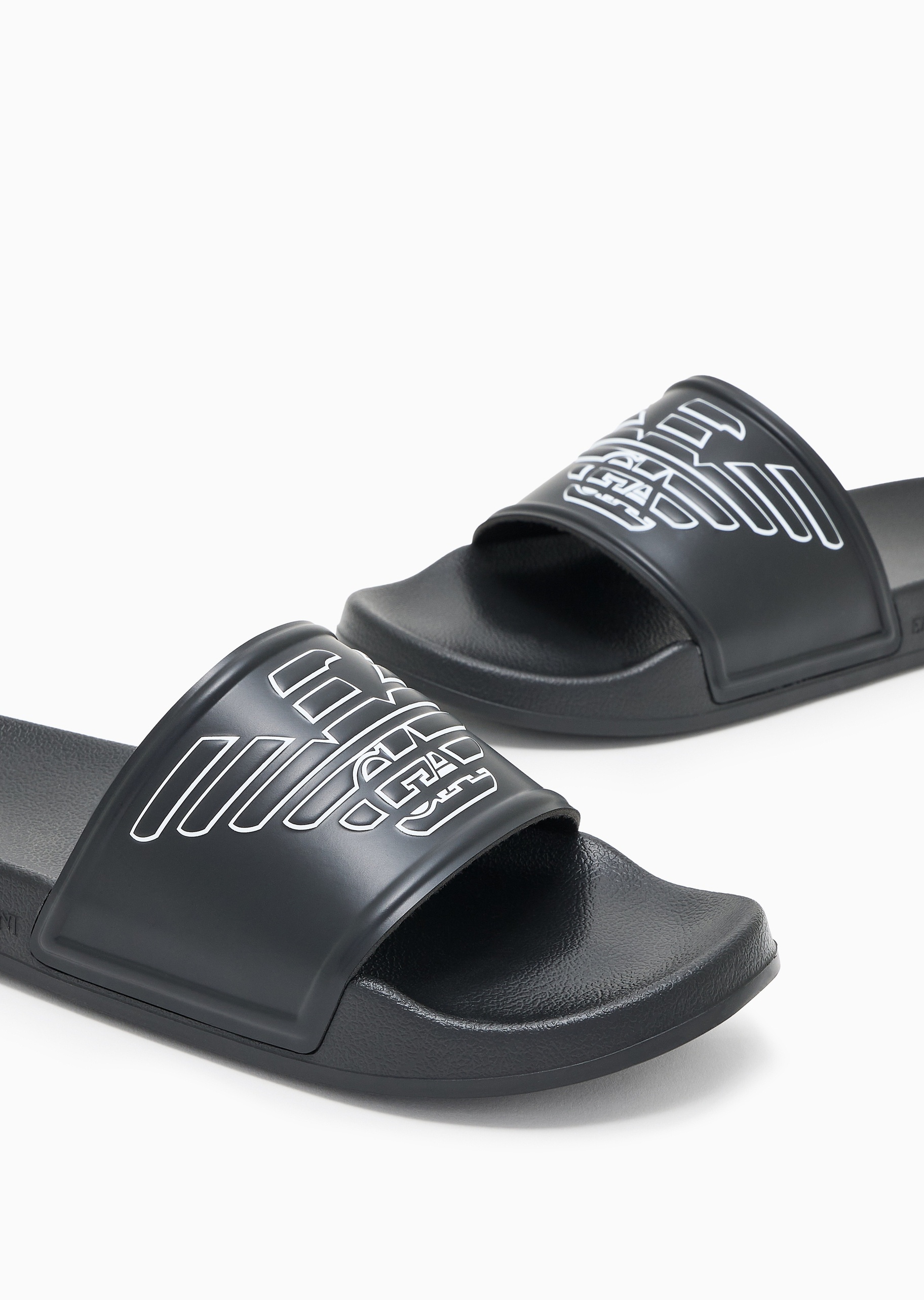 Emporio Armani 男女同款一脚蹬大鹰标休闲沙滩鞋