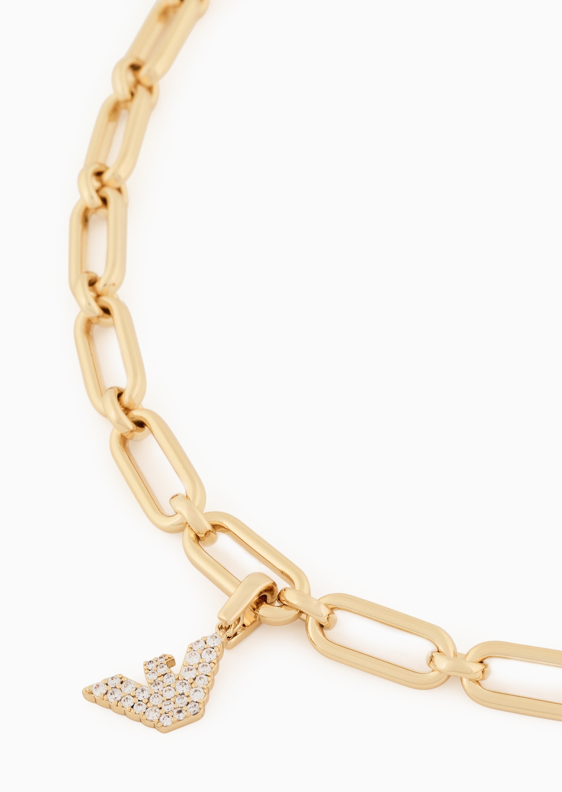 Emporio Armani 女士经典波状鹰标璀璨密镶时尚吊坠