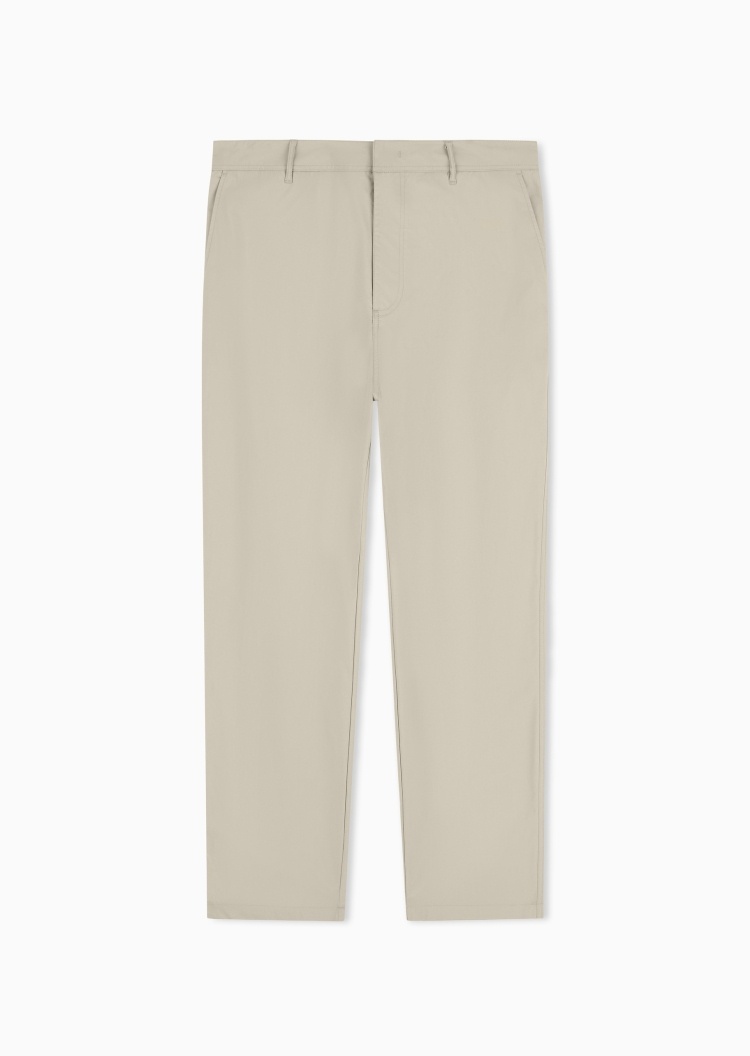 ARMANI EXCHANGE 男士合身长款直筒老钱风商务休闲裤