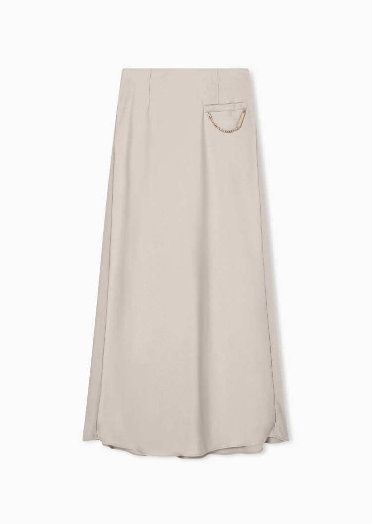 ARMANI EXCHANGE 女士长款A字垂感休闲通勤半身裙