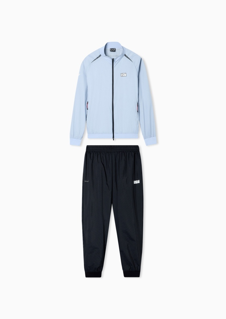 EA7 男士立领开衫束脚长裤拉链运动套装