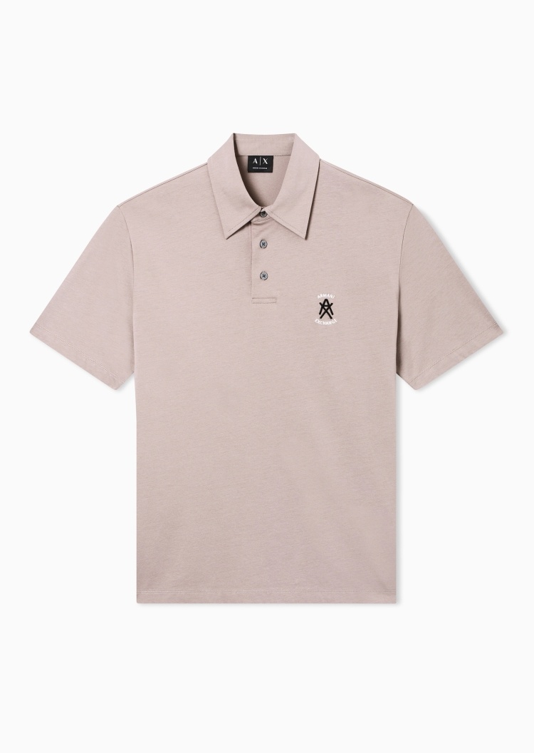 ARMANI EXCHANGE 男士纯棉短袖翻领刺绣Polo衫