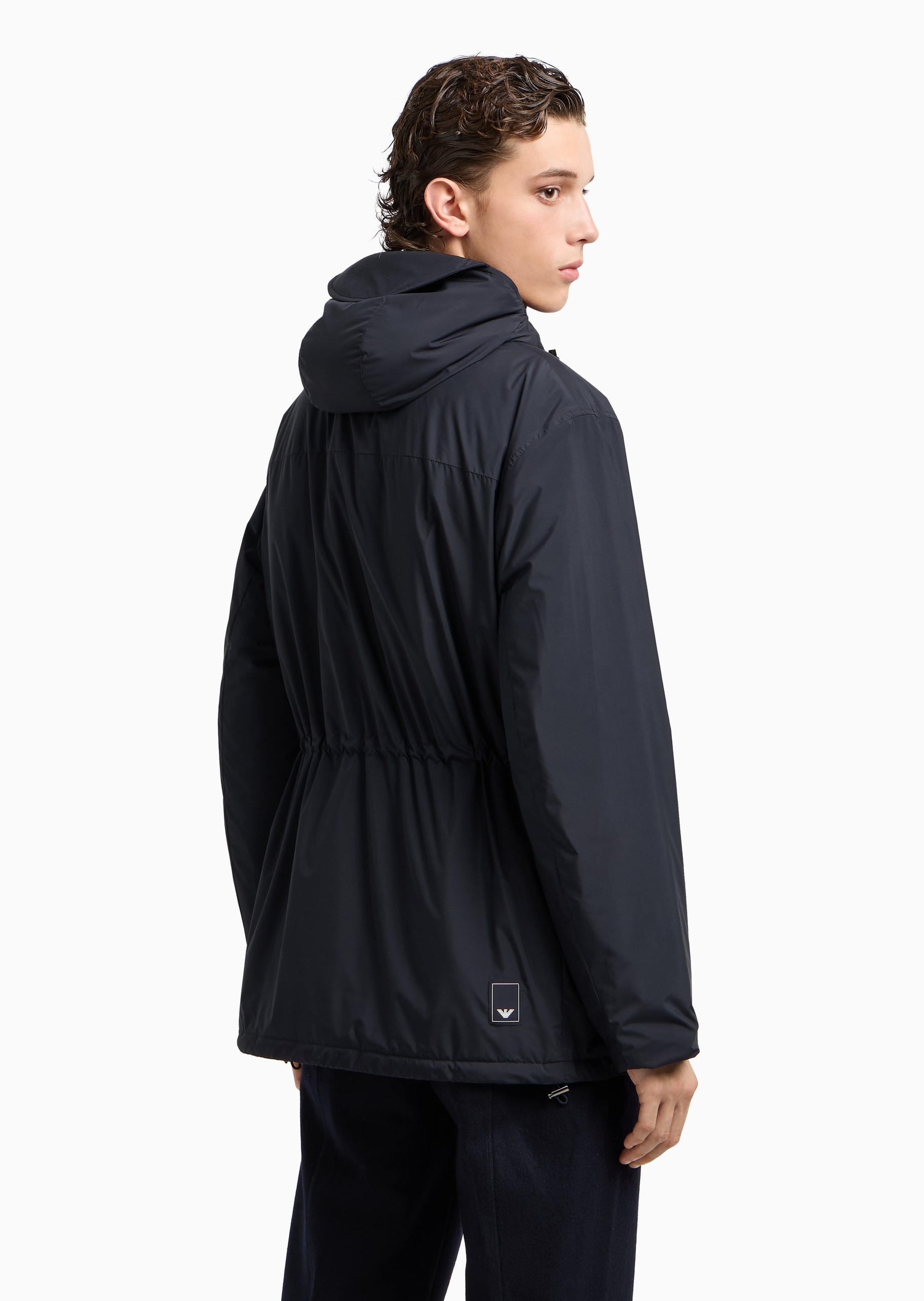 Emporio Armani 男士连帽机能户外休闲工装棉服外套