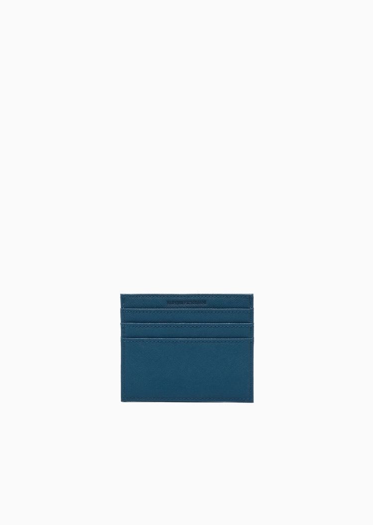 Emporio Armani 男士短款扁平多卡位波状鹰标手拿卡夹