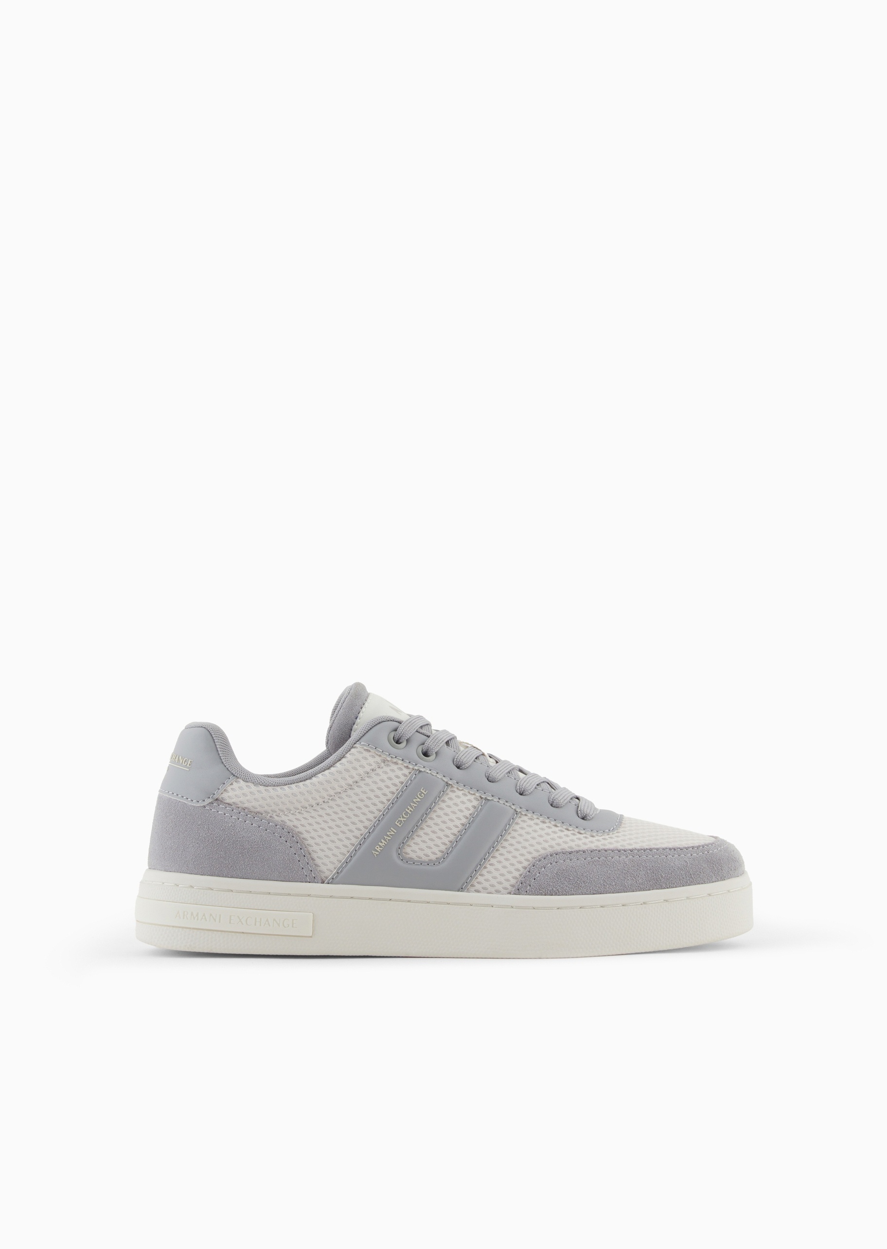 ARMANI EXCHANGE 男士系带低帮平底网眼拼接板鞋休闲鞋