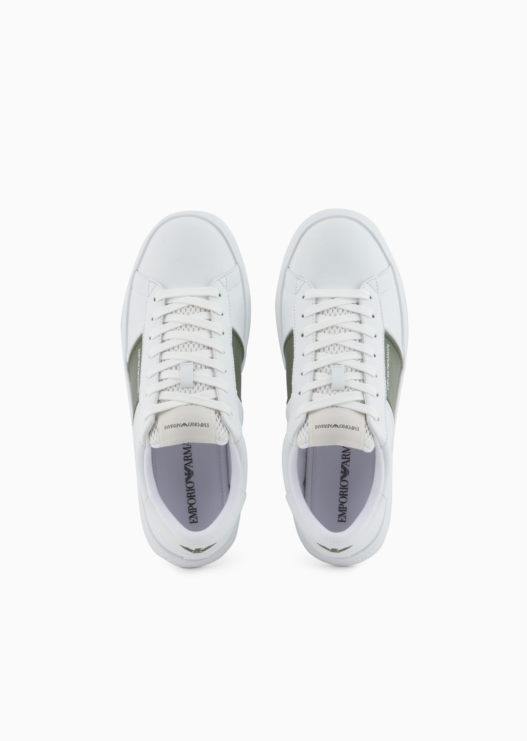 Emporio Armani 男士系带低帮平底撞色板鞋运动休闲鞋