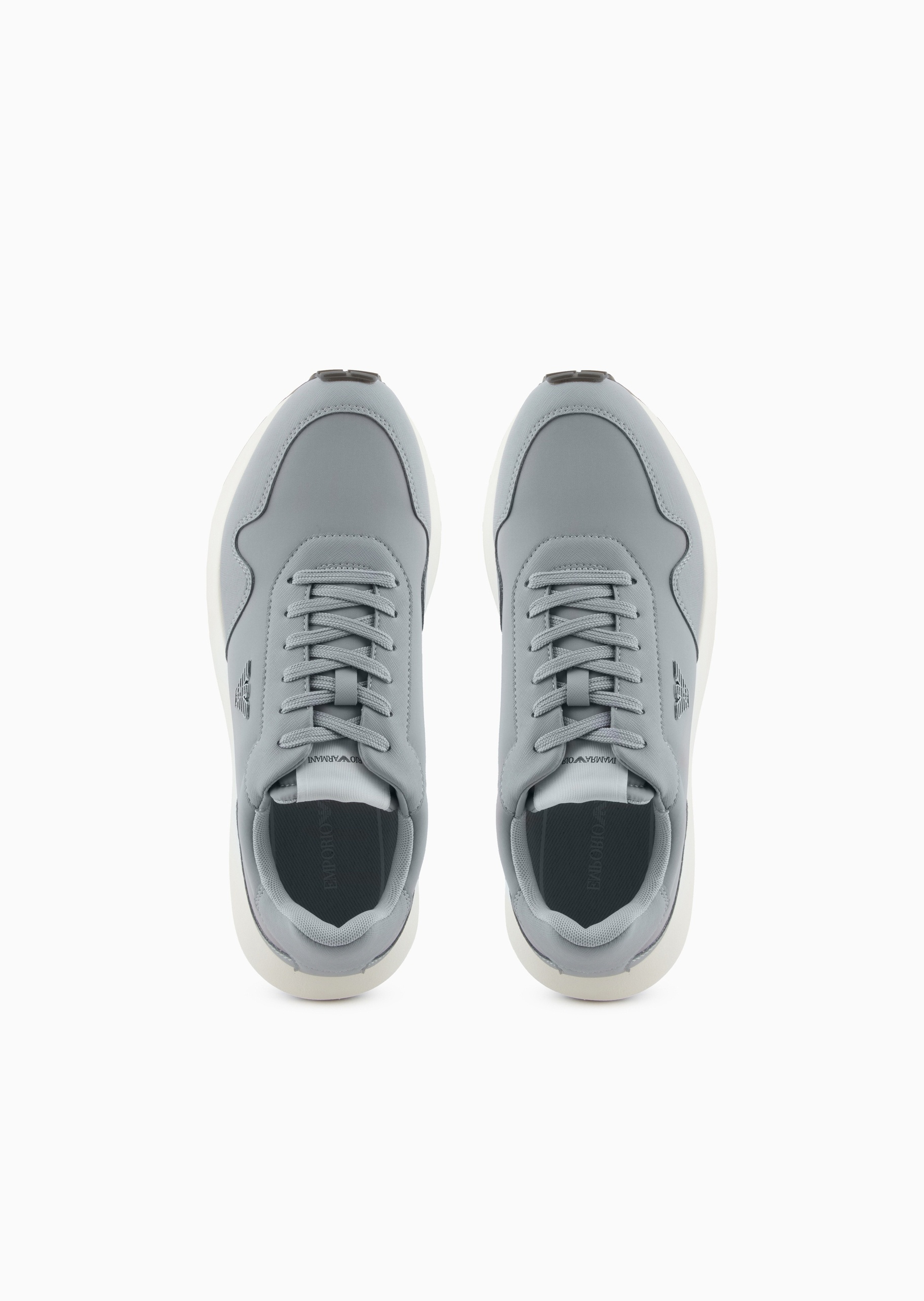 Emporio Armani 男士系带低帮波状鹰标运动休闲鞋