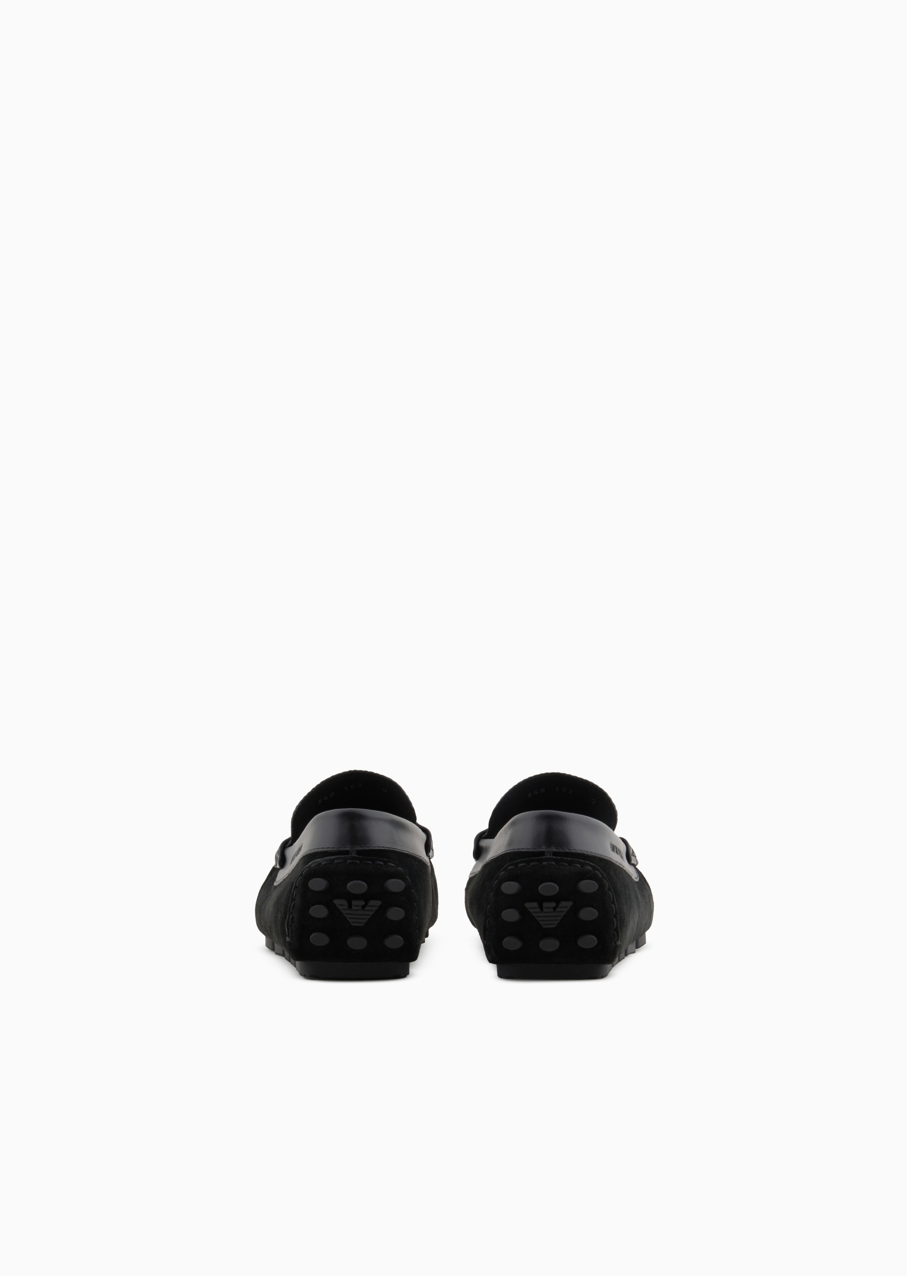 Emporio Armani 男士绒面革一脚蹬低帮休闲乐福鞋
