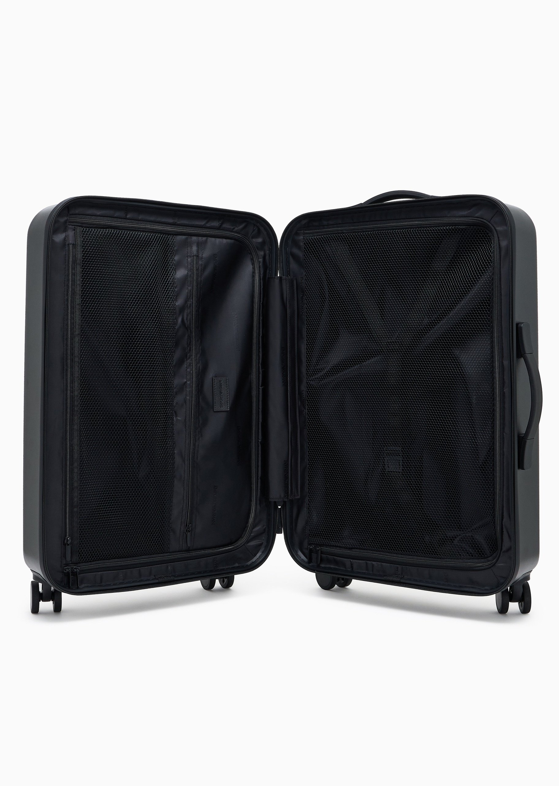 Emporio Armani 男士环绕拉链多夹层拉杆手提四滚轮旅行箱