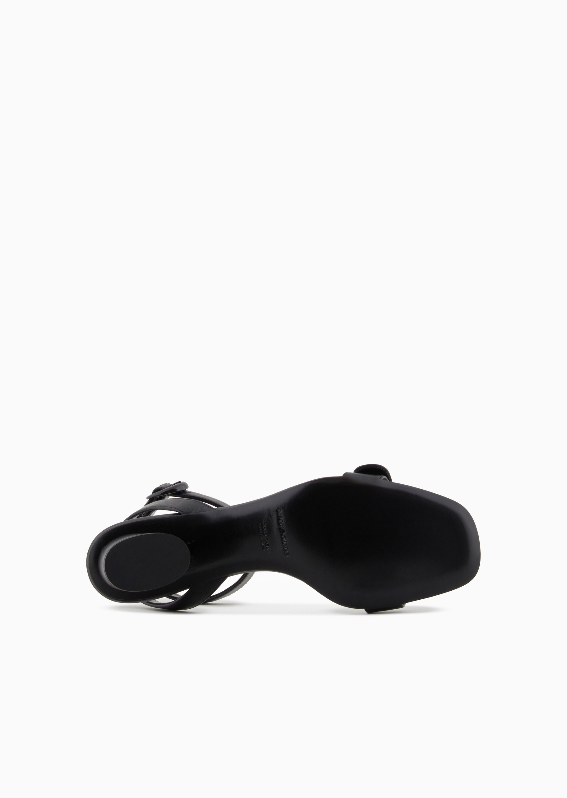 Emporio Armani 女士犊牛皮革双系带方头高跟凉鞋