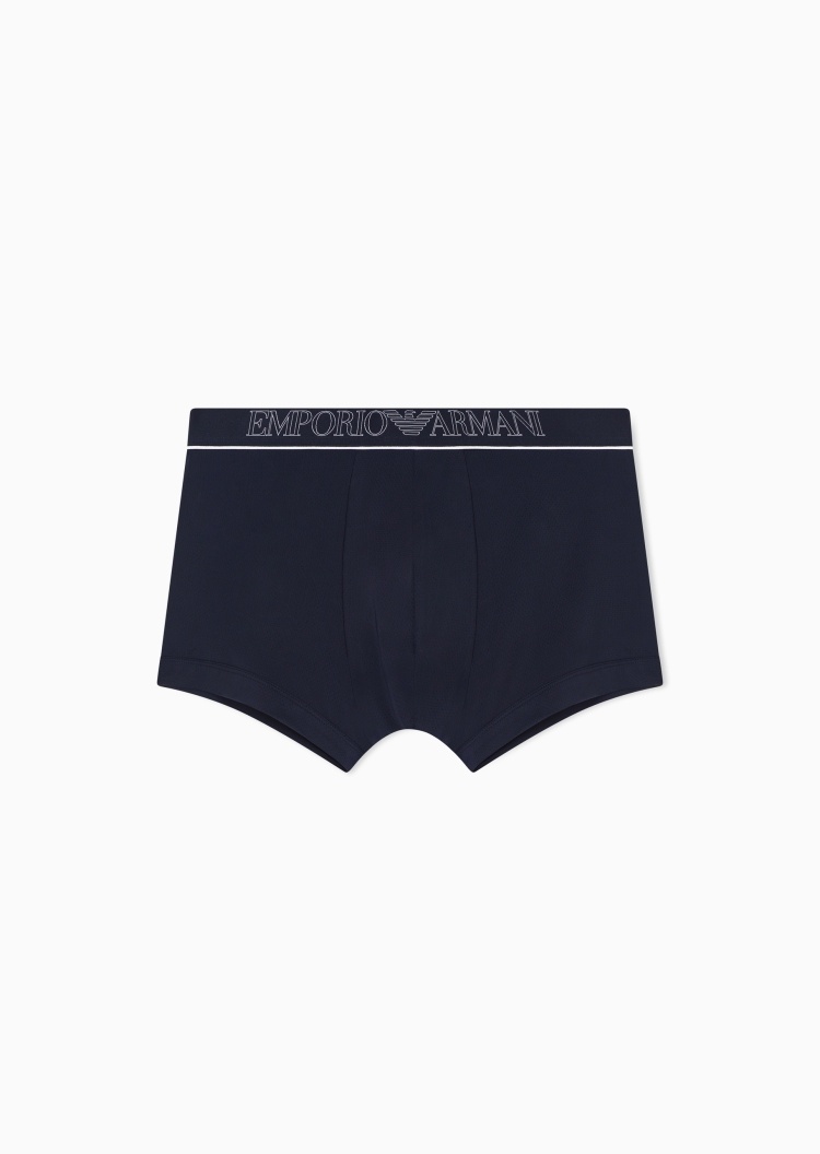 Emporio Armani 男士弹力平角LOGO饰边时尚内裤