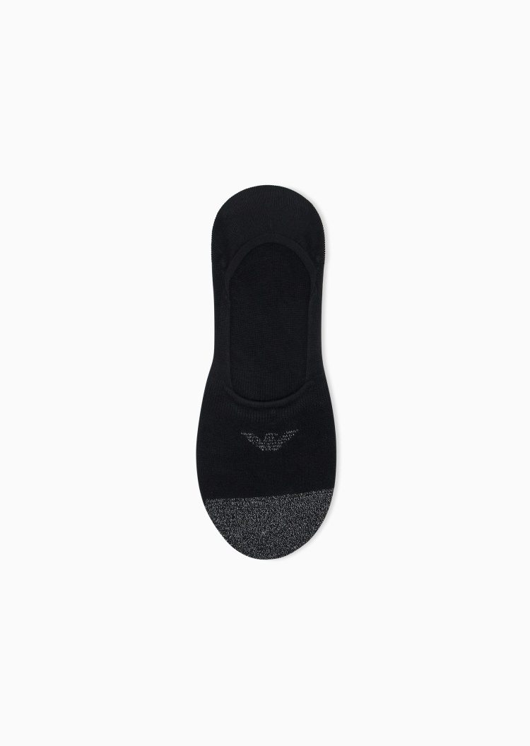 Emporio Armani 女士微弹船袜鹰标提花休闲时尚袜子