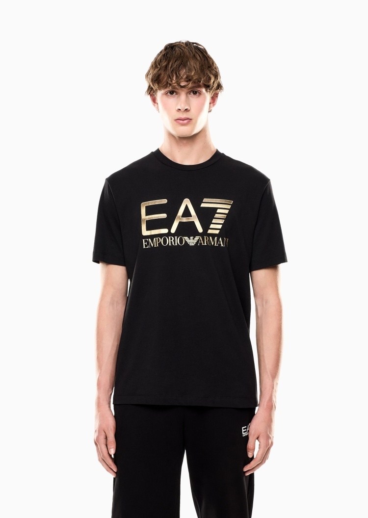 EA7 男士全棉合身短袖圆领印花T恤衫