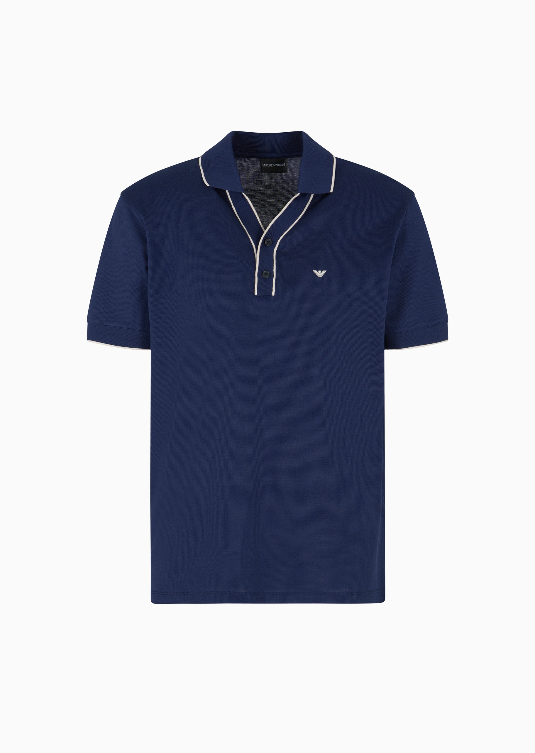 Emporio Armani 男士珠地全棉短袖翻领Polo衫