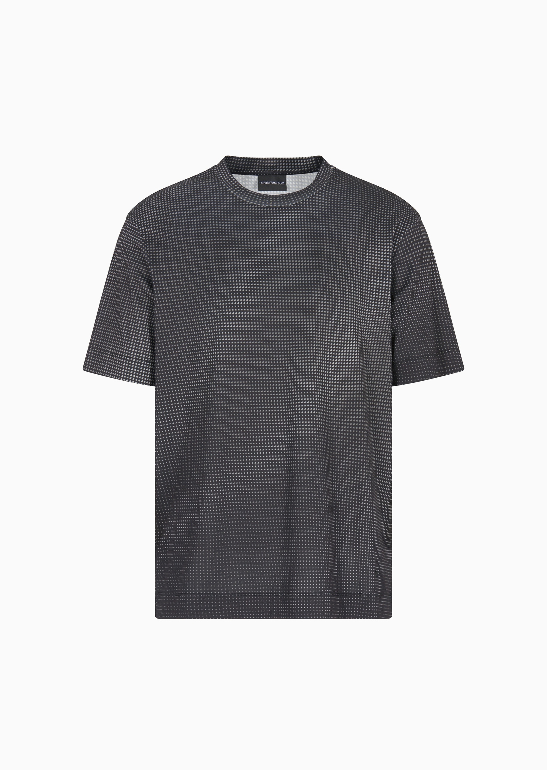 Emporio Armani 男士纯棉合身短袖圆领重磅满印休闲T恤衫