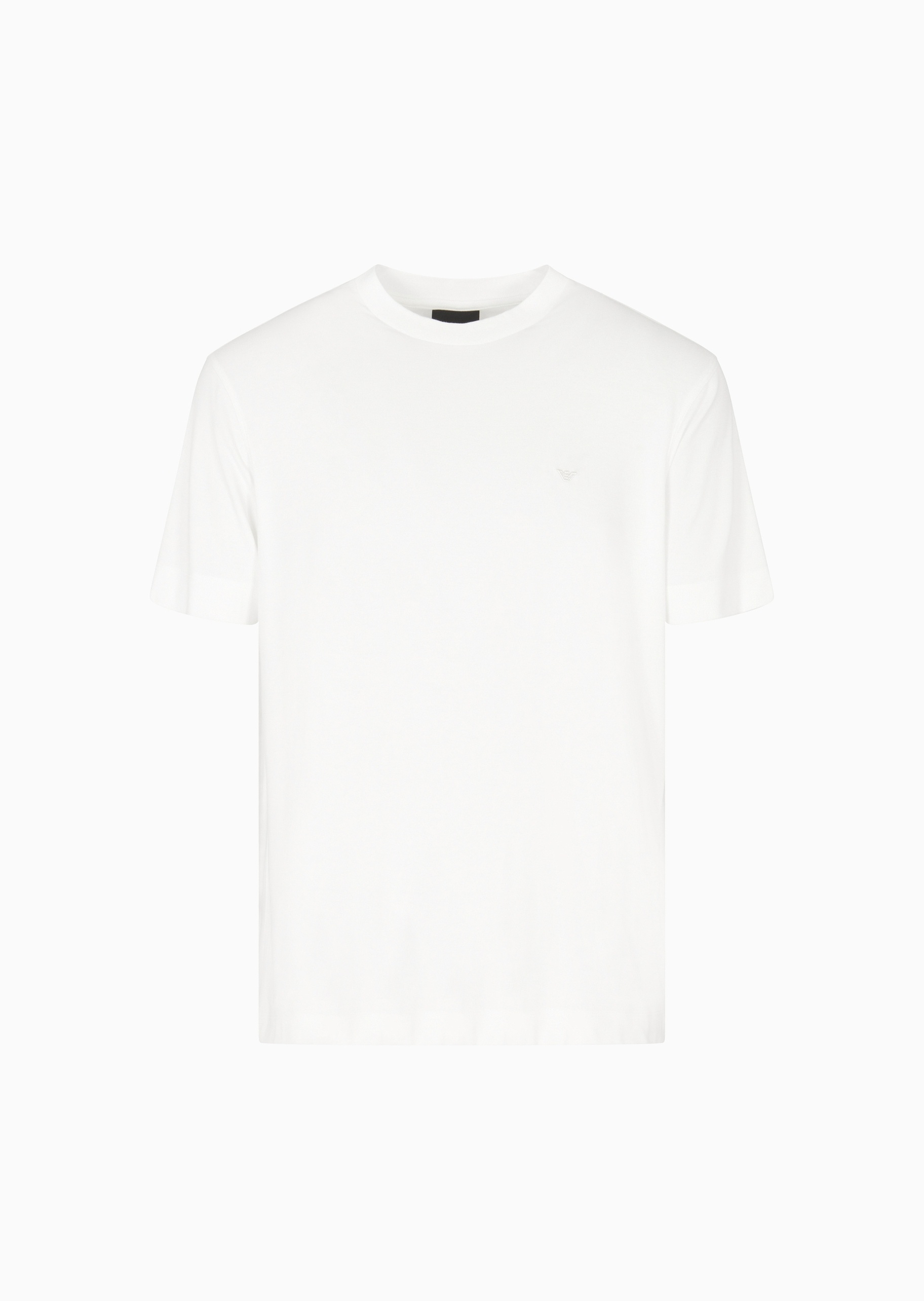 Emporio Armani 男士莫代尔弹力合身短袖圆领刺绣T恤衫