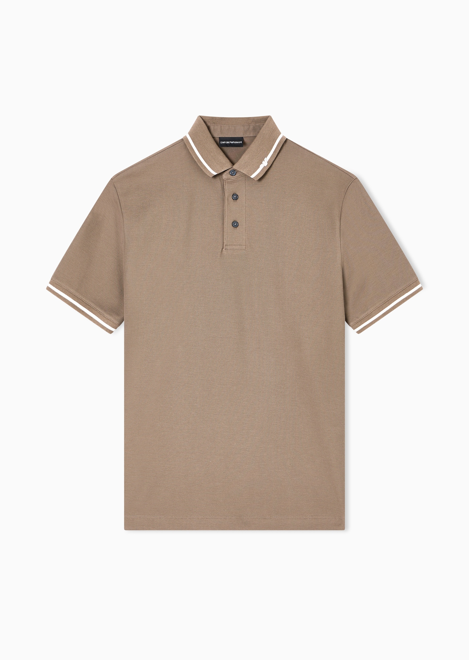 Emporio Armani 男士珠地全棉短袖翻领Polo衫