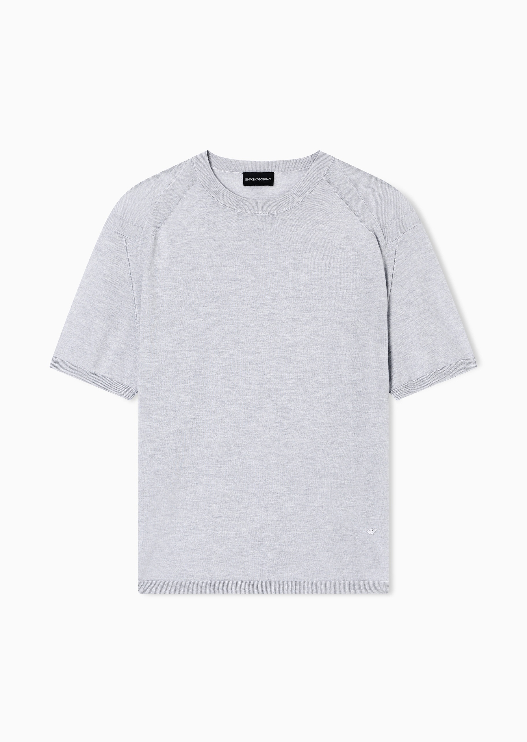 Emporio Armani 男士短袖圆领套头纯色休闲针织衫