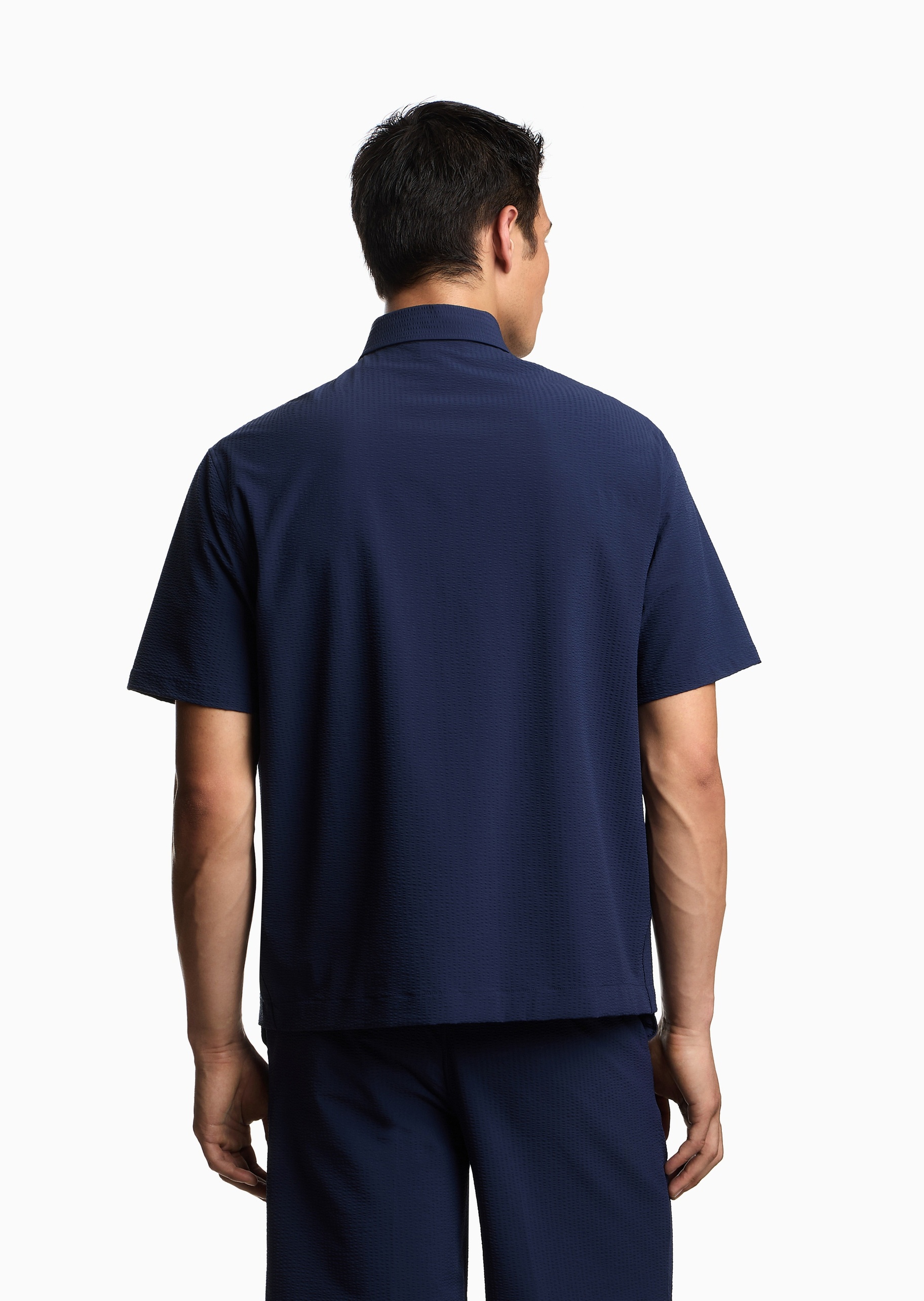 Emporio Armani 男士珠地全棉短袖翻领Polo衫