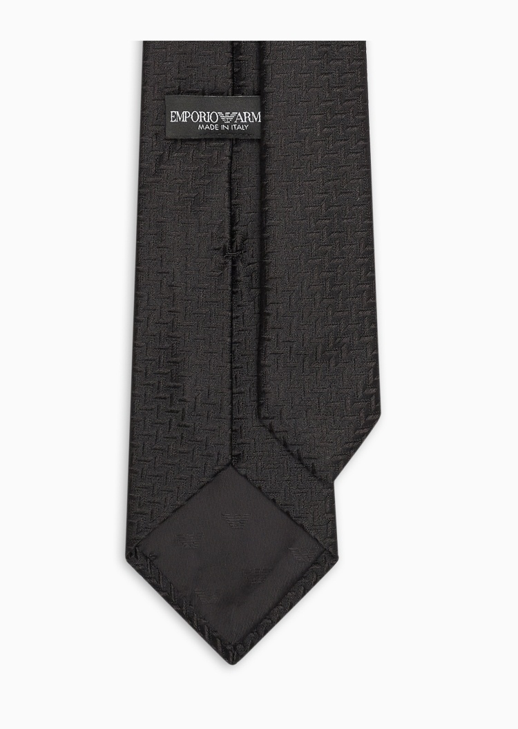 Emporio Armani 男士桑蚕丝混纺商务正装领带配饰礼物