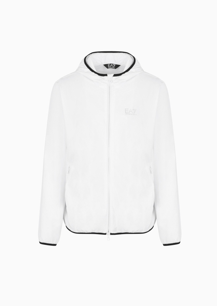 EA7 男士连帽拉链户外运动简约教练夹克外套