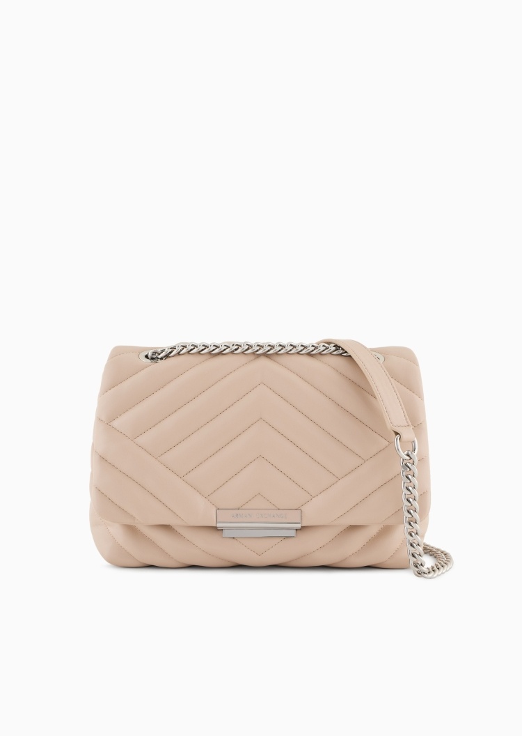 ARMANI EXCHANGE 女士翻盖可调节肩带单肩斜挎邮差包