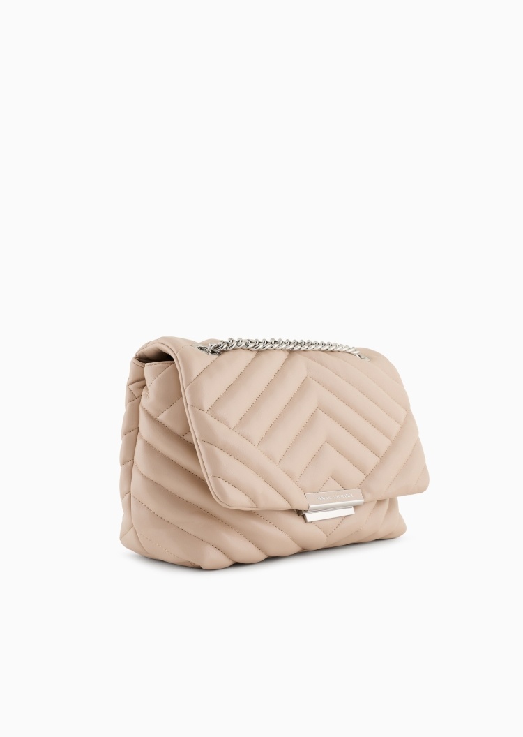 ARMANI EXCHANGE 女士翻盖可调节肩带单肩斜挎邮差包