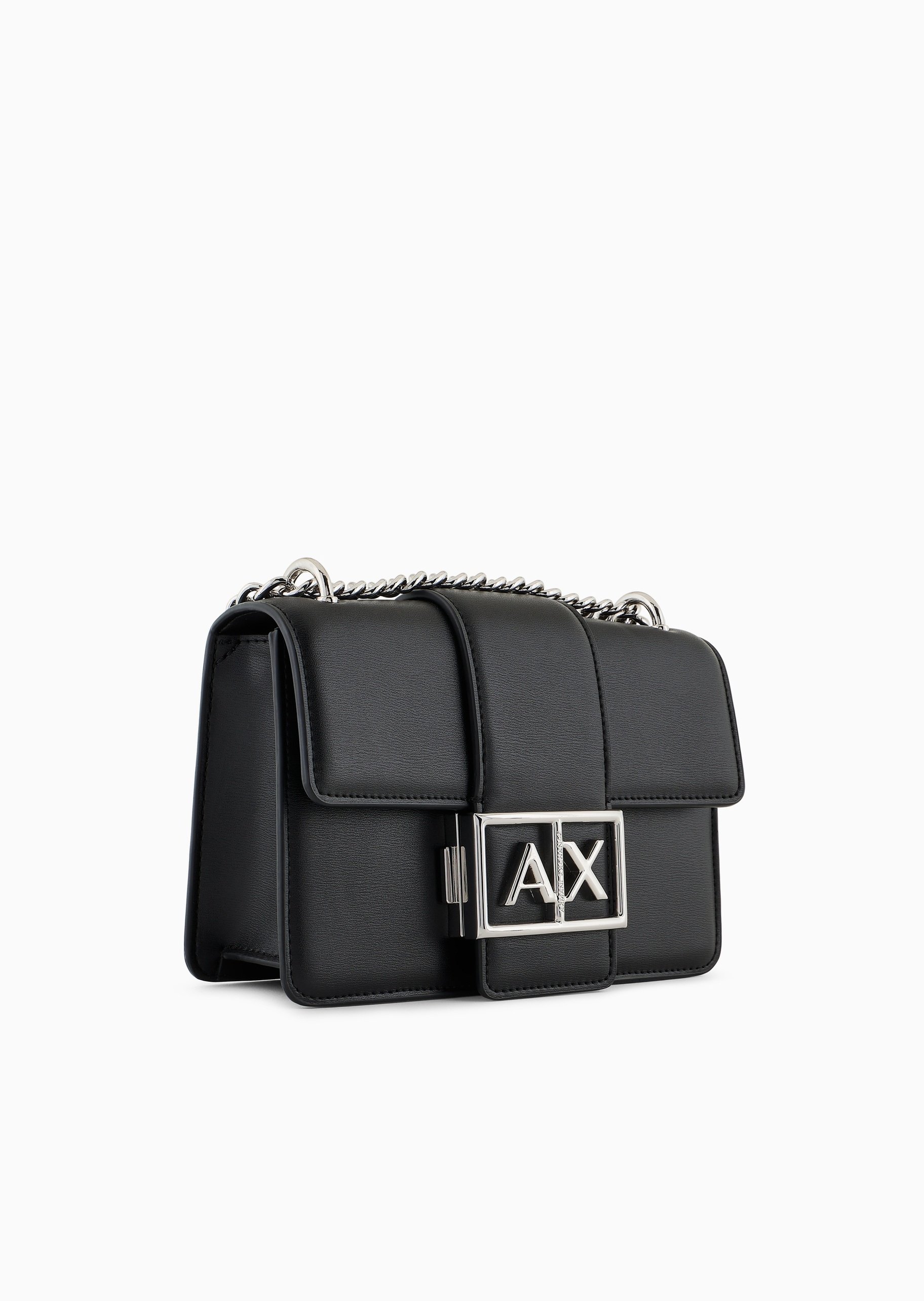 ARMANI EXCHANGE 女士翻盖长方形链条单肩斜挎邮差包