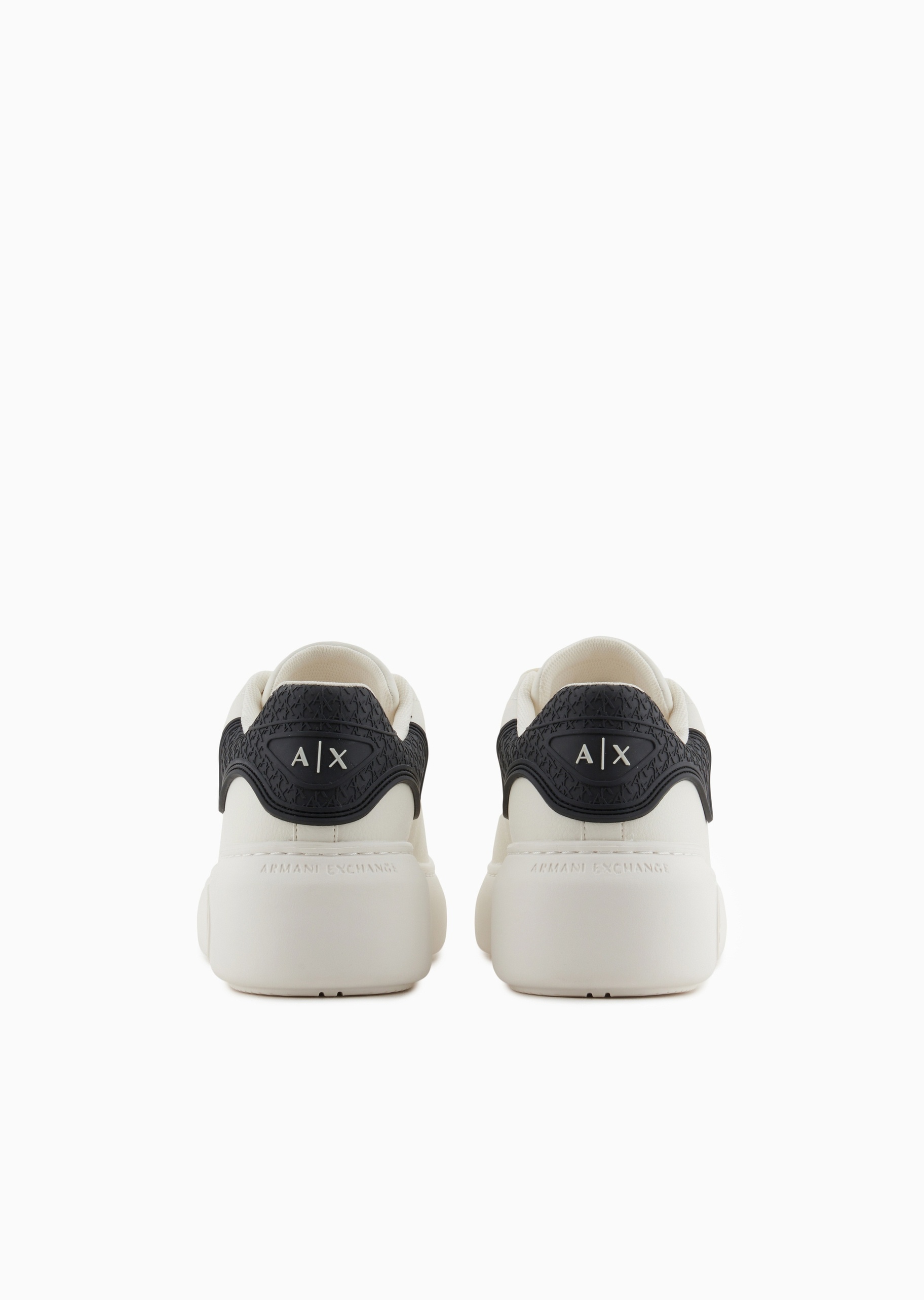 ARMANI EXCHANGE 女士系带低帮厚底撞色后拼接运动鞋