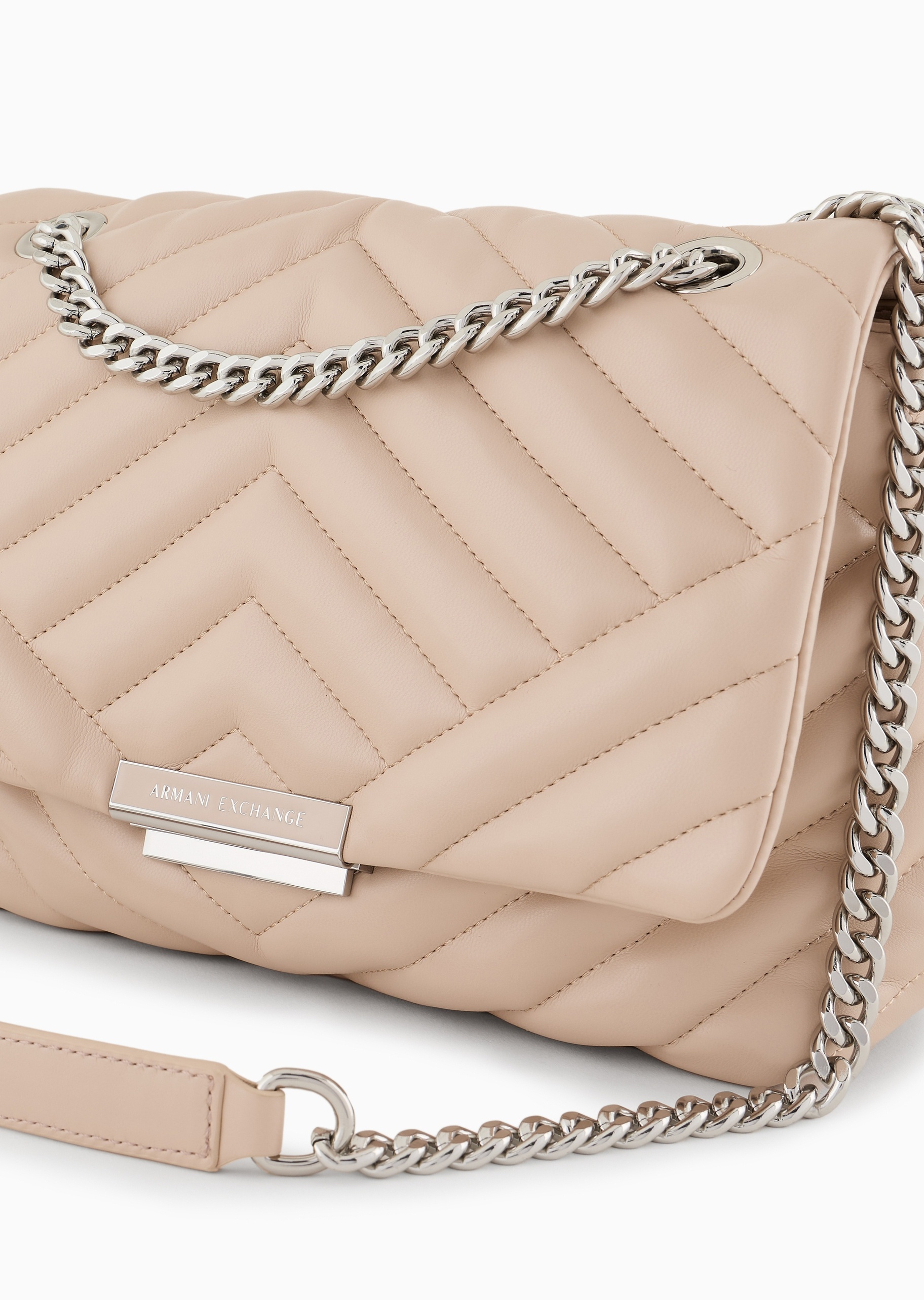 ARMANI EXCHANGE 女士翻盖可调节肩带单肩斜挎邮差包
