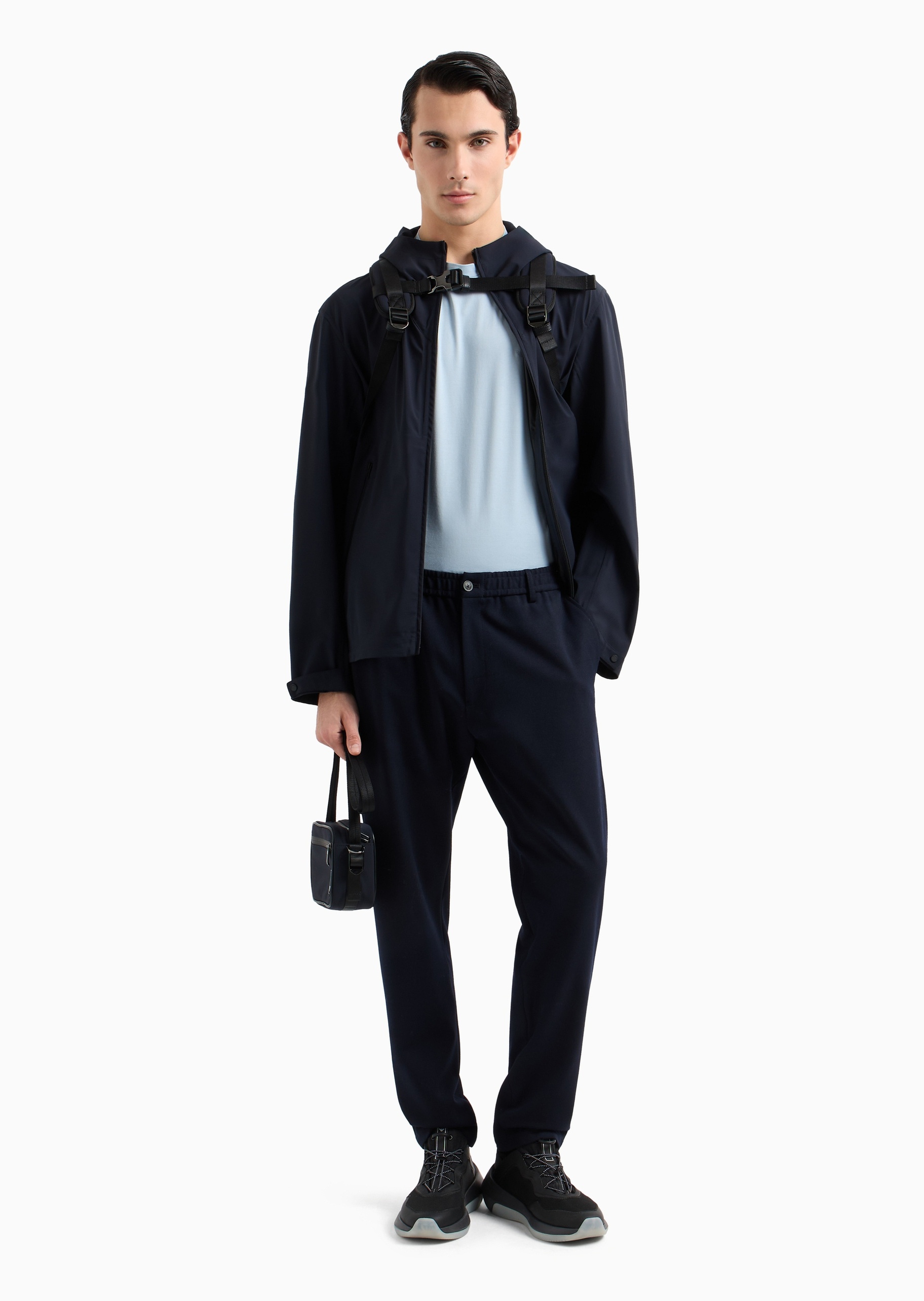Emporio Armani 男士全棉合身短袖圆领正肩简约纯色T恤