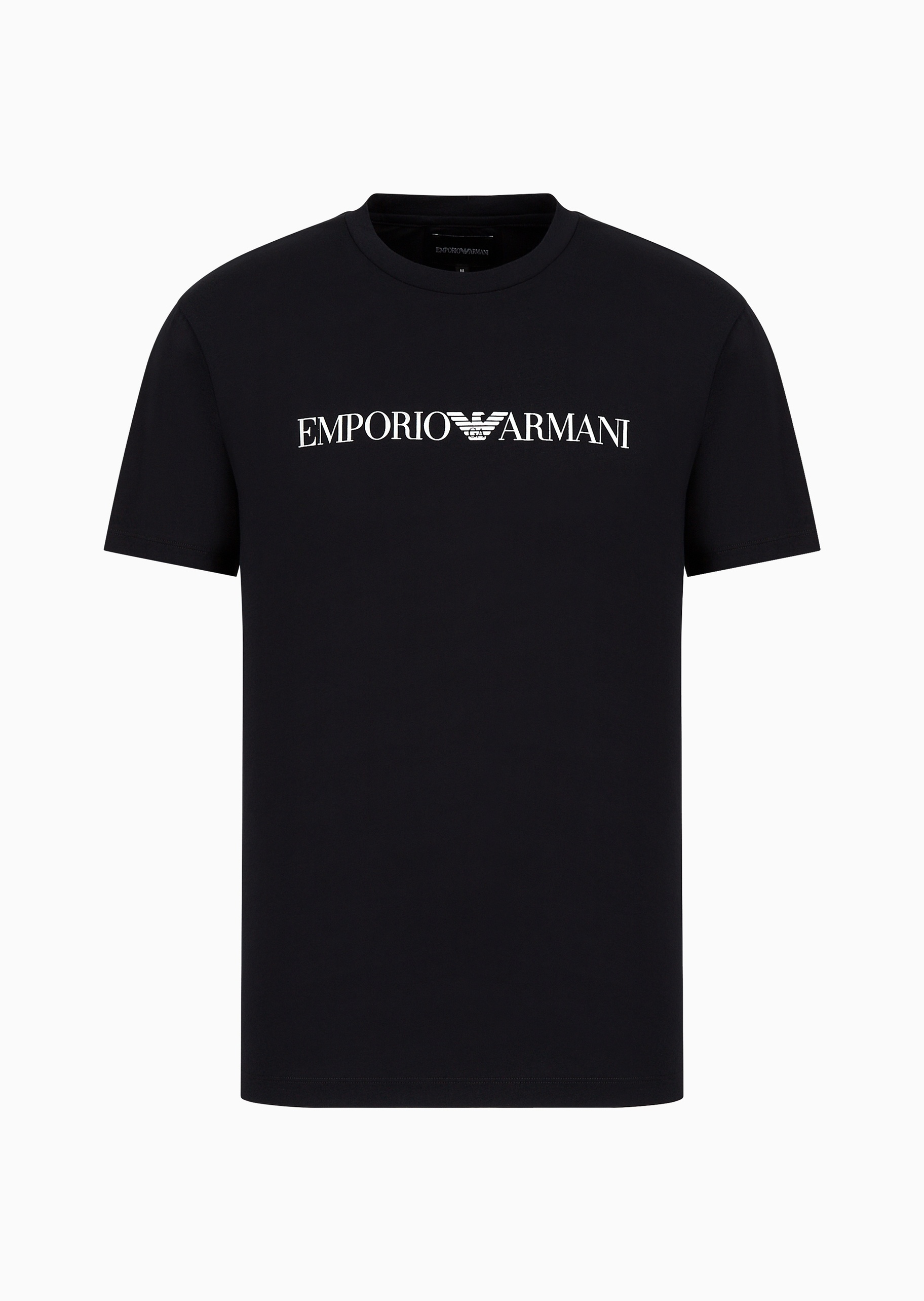 Emporio Armani 男士全棉合身短袖圆领徽标印花T恤