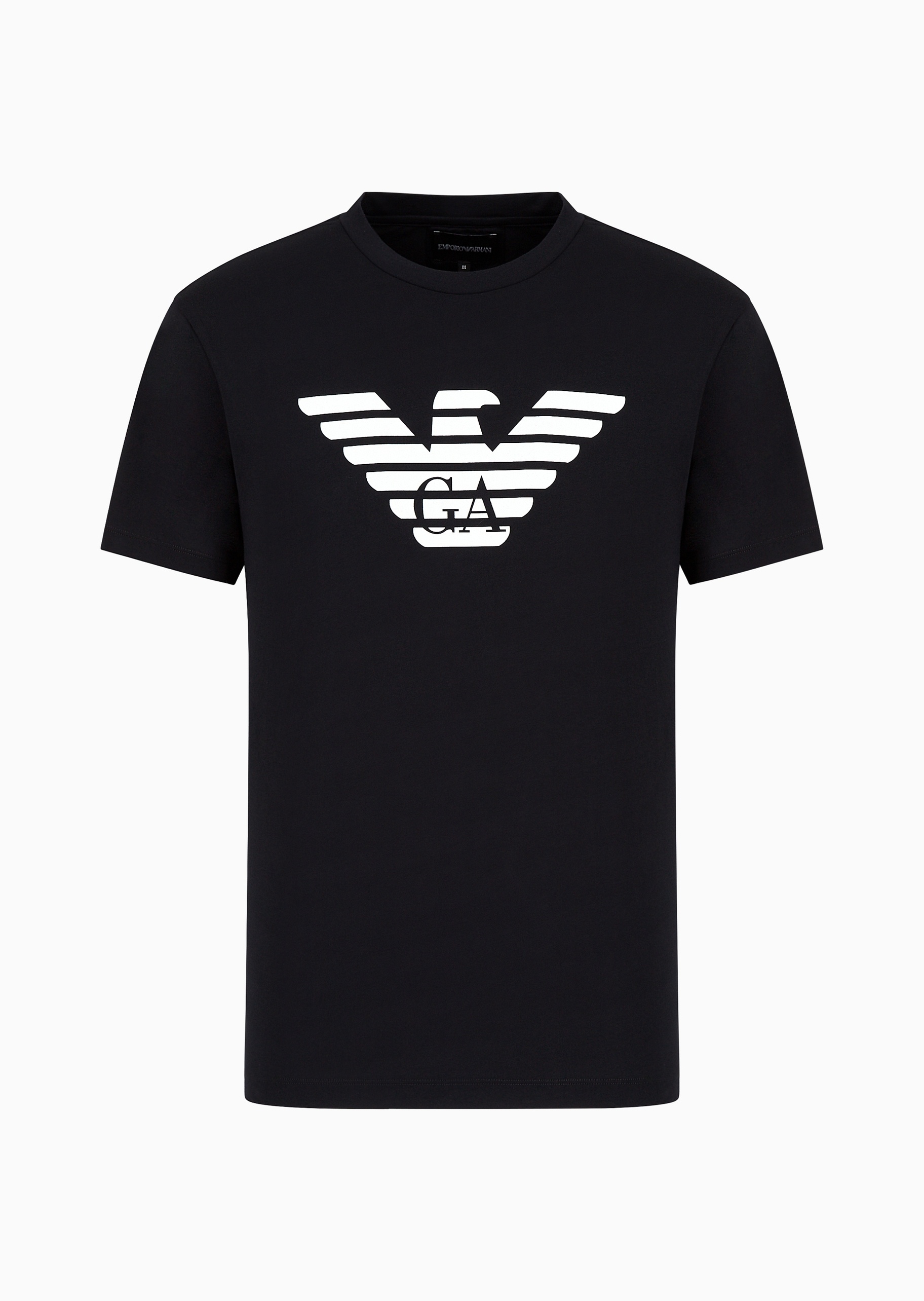 Emporio Armani 男士全棉合身短袖圆领徽标印花T恤