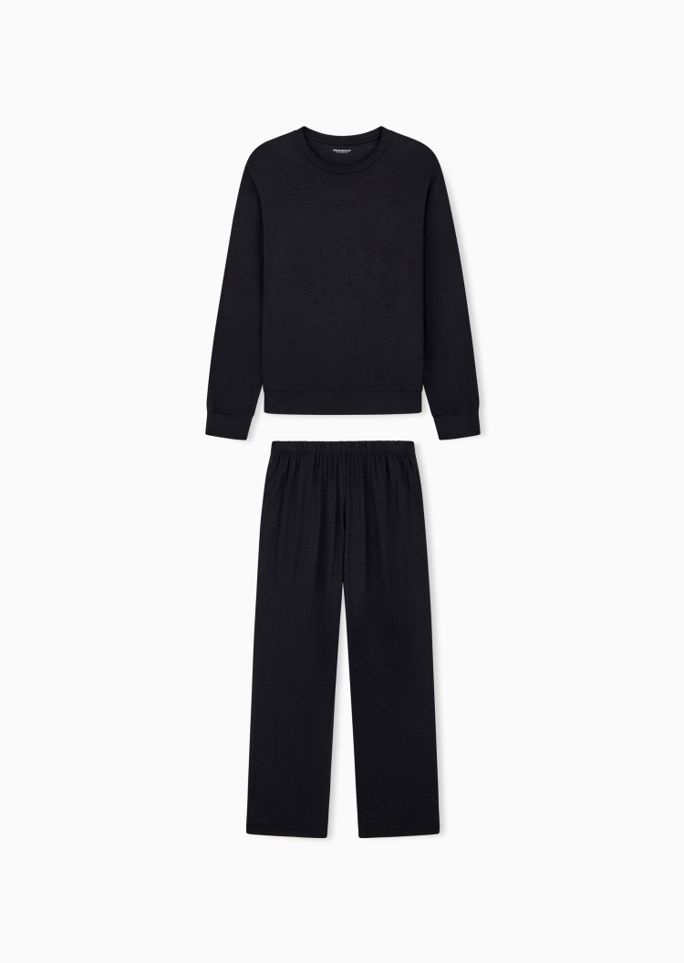 Emporio Armani 男士长袖长裤休闲简约家居睡衣套装