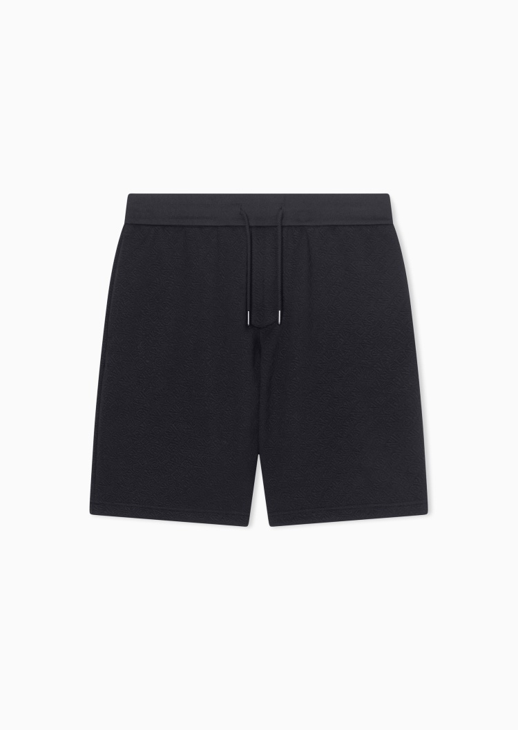 ARMANI EXCHANGE 男士微弹系带直筒通体提花休闲短裤