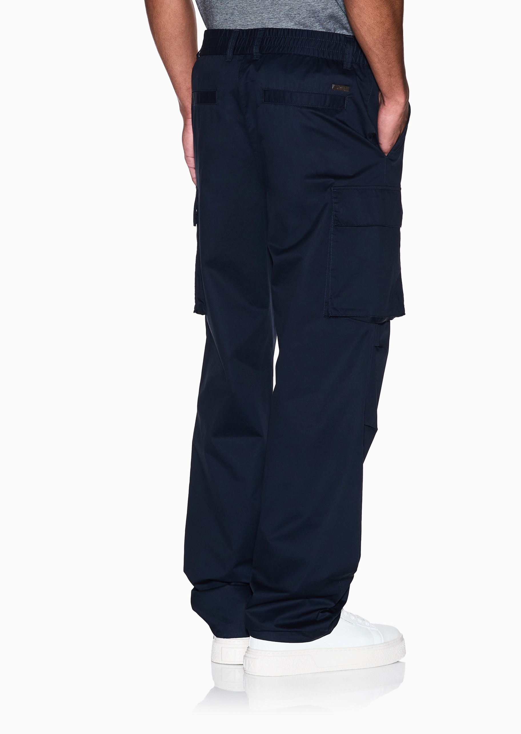 ARMANI EXCHANGE 男士全棉合身长款直筒纯色工装裤